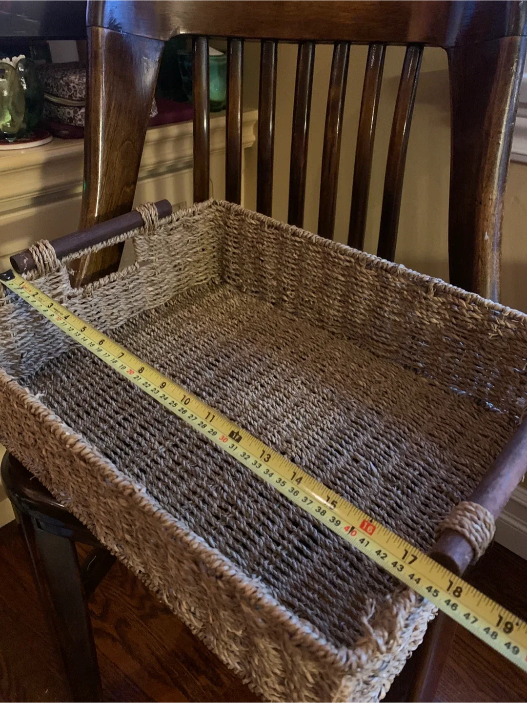 Woven Storage Basket with Handles image indicator(8)