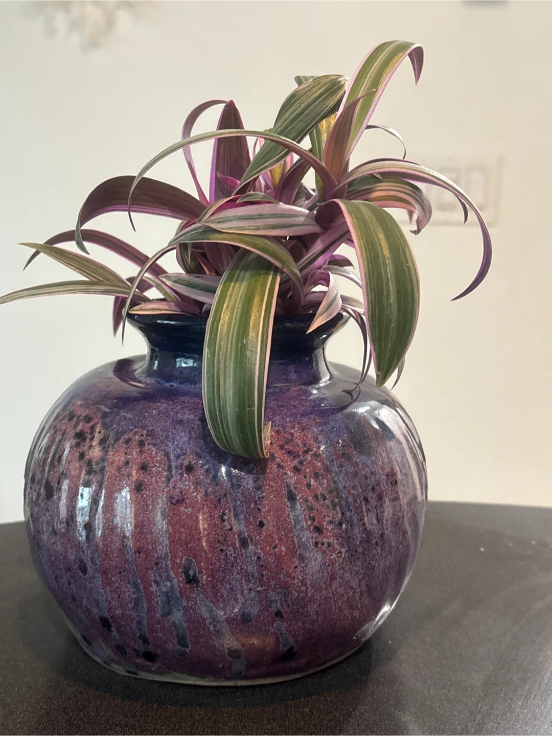 Purple Glazed Ceramic Vase