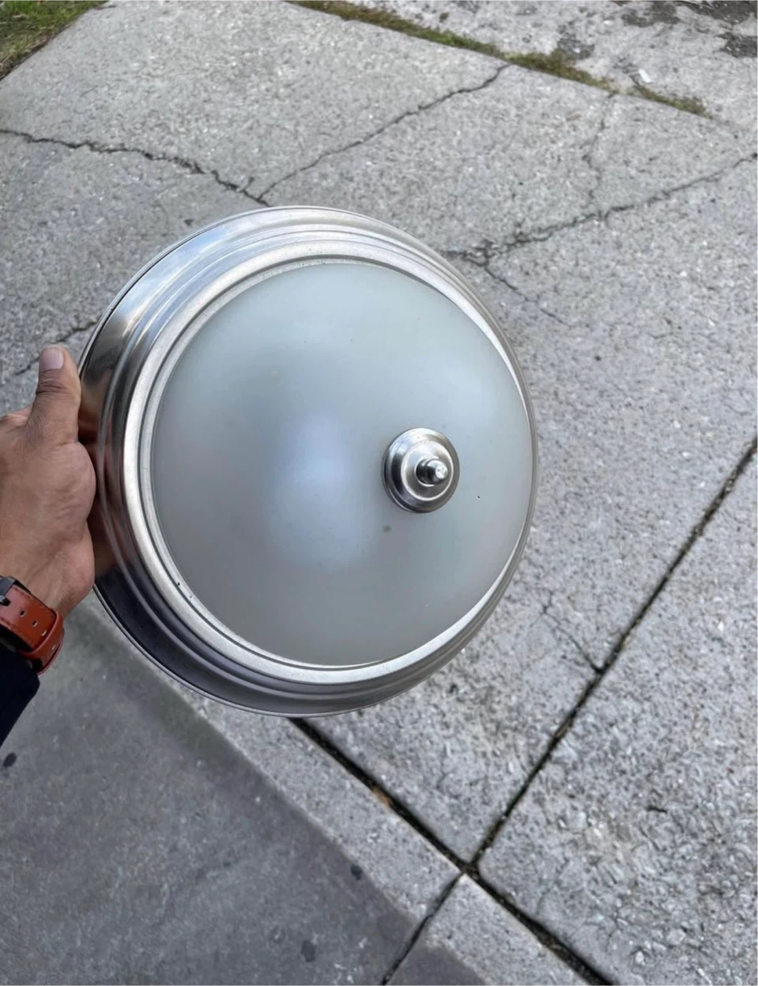Three Ceiling Dome Light Fixture