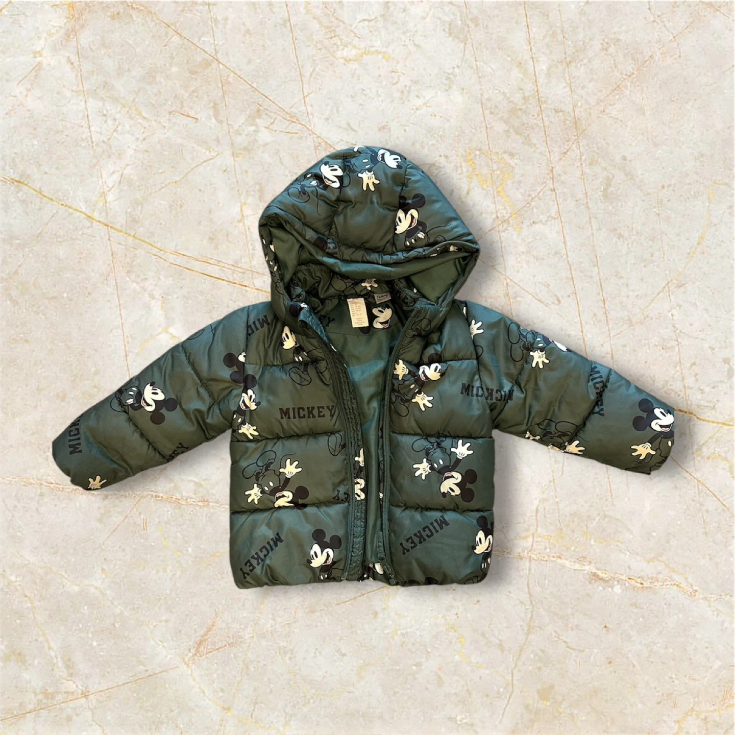 Mickey Mouse Puffer Jacket, vest , blue jacket - Size 2T, 3 pcs
