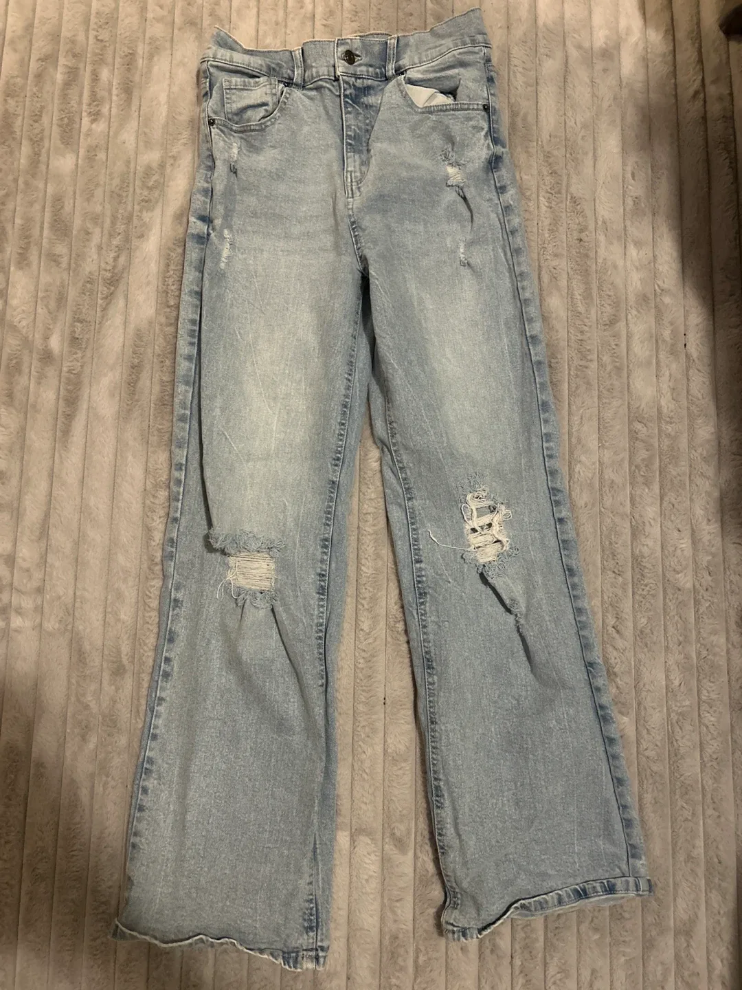 Distressed Light Wash Jeans