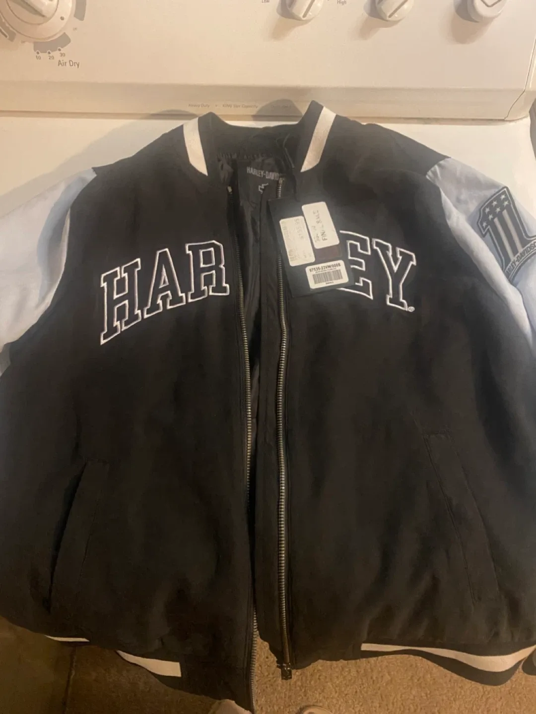 Harley-Davidson Black & White Varsity Jacket