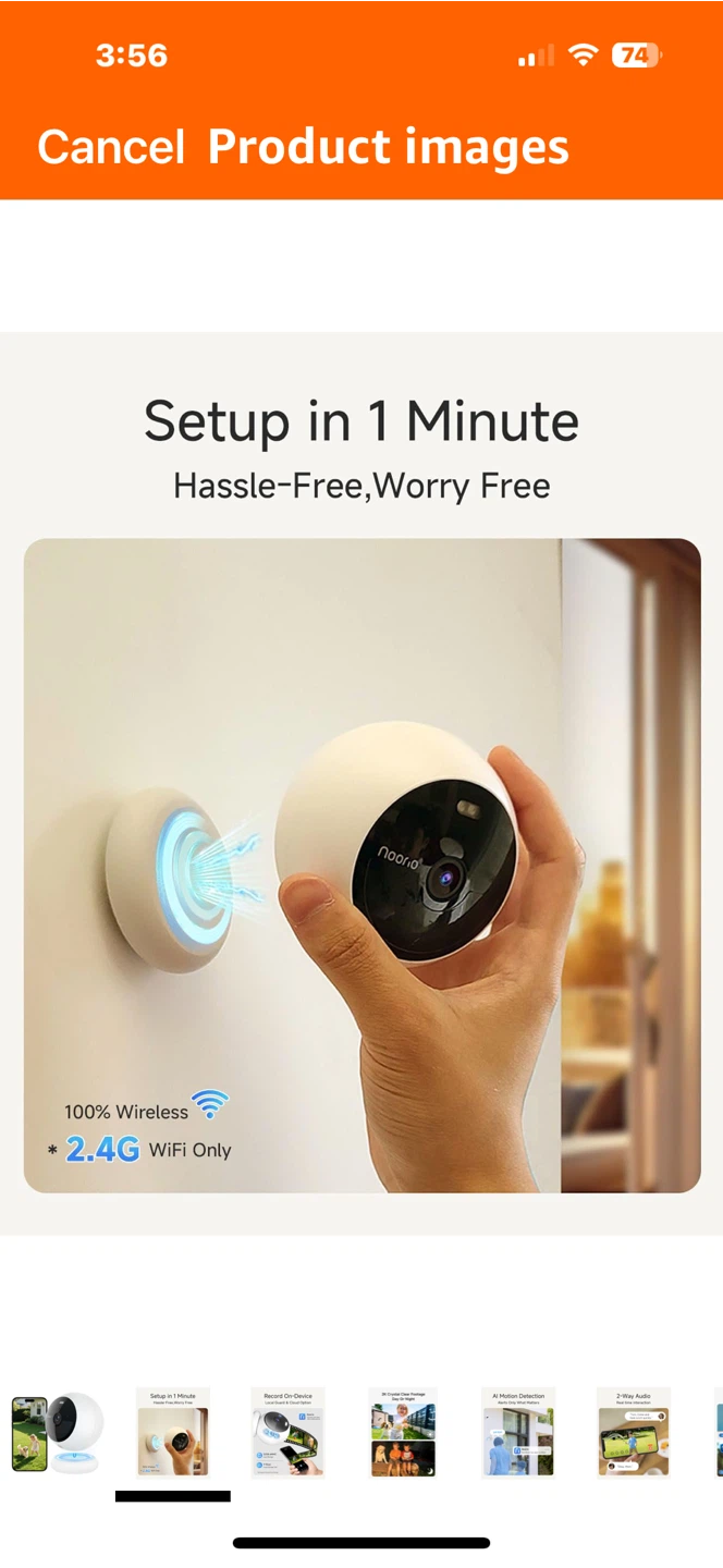 Noorio Wireless Outdoor Security Camera - photo 2