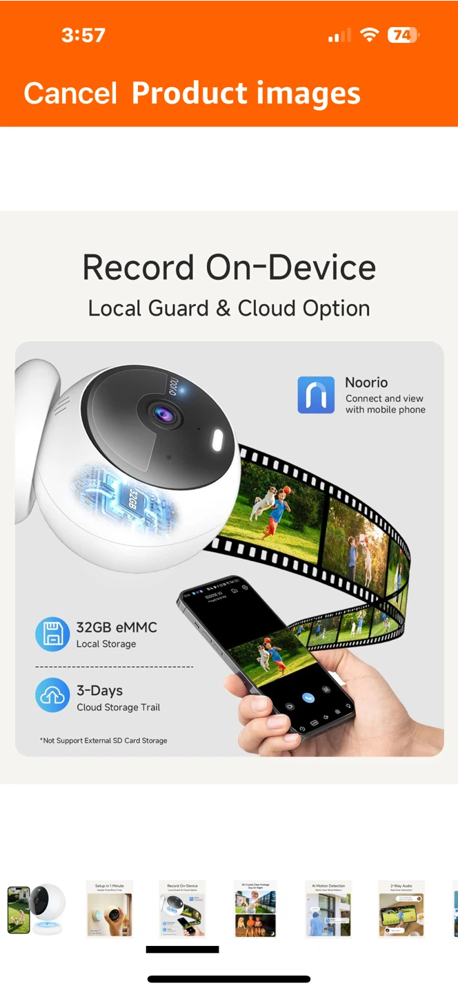 Noorio Wireless Outdoor Security Camera - photo 3