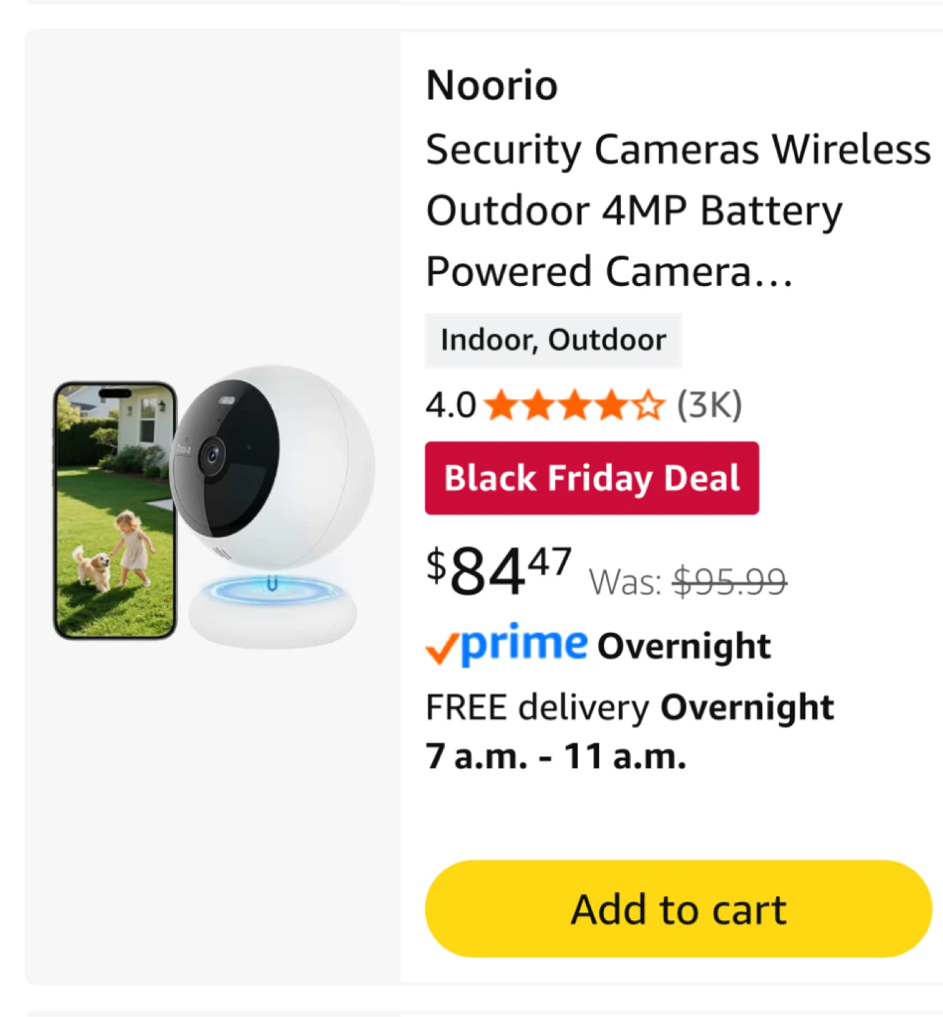 Noorio Wireless Outdoor Security Camera