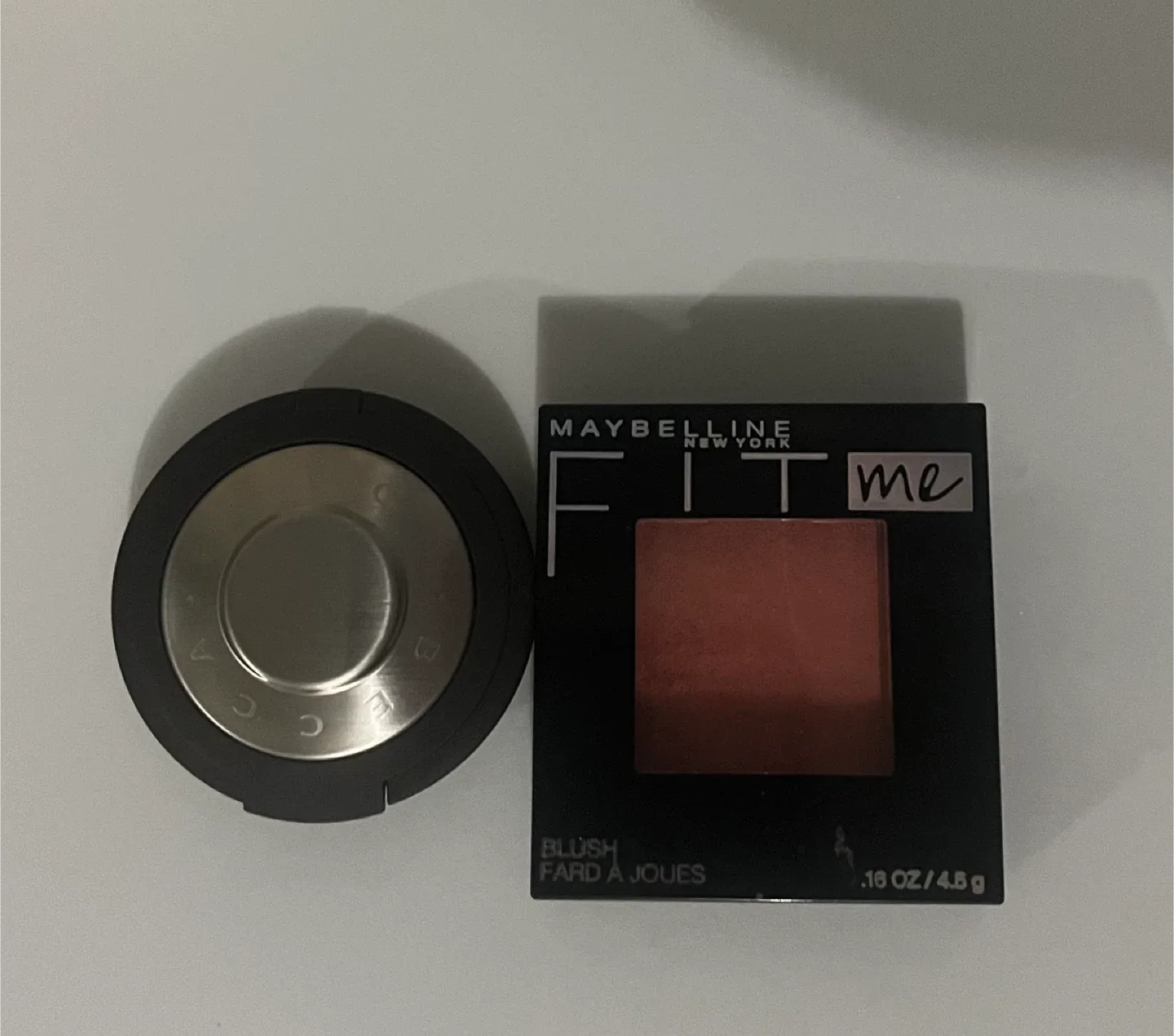 Becca highlighter & Maybelline blush