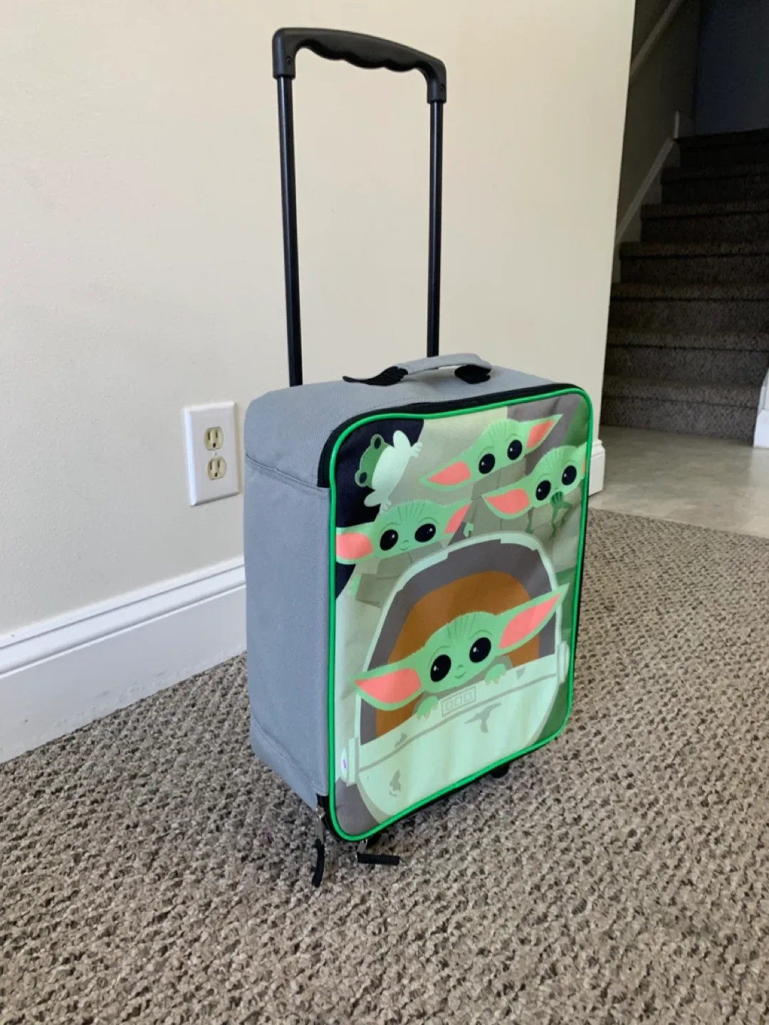 Star Wars Baby Yoda Rolling Suitcase - kids luggage