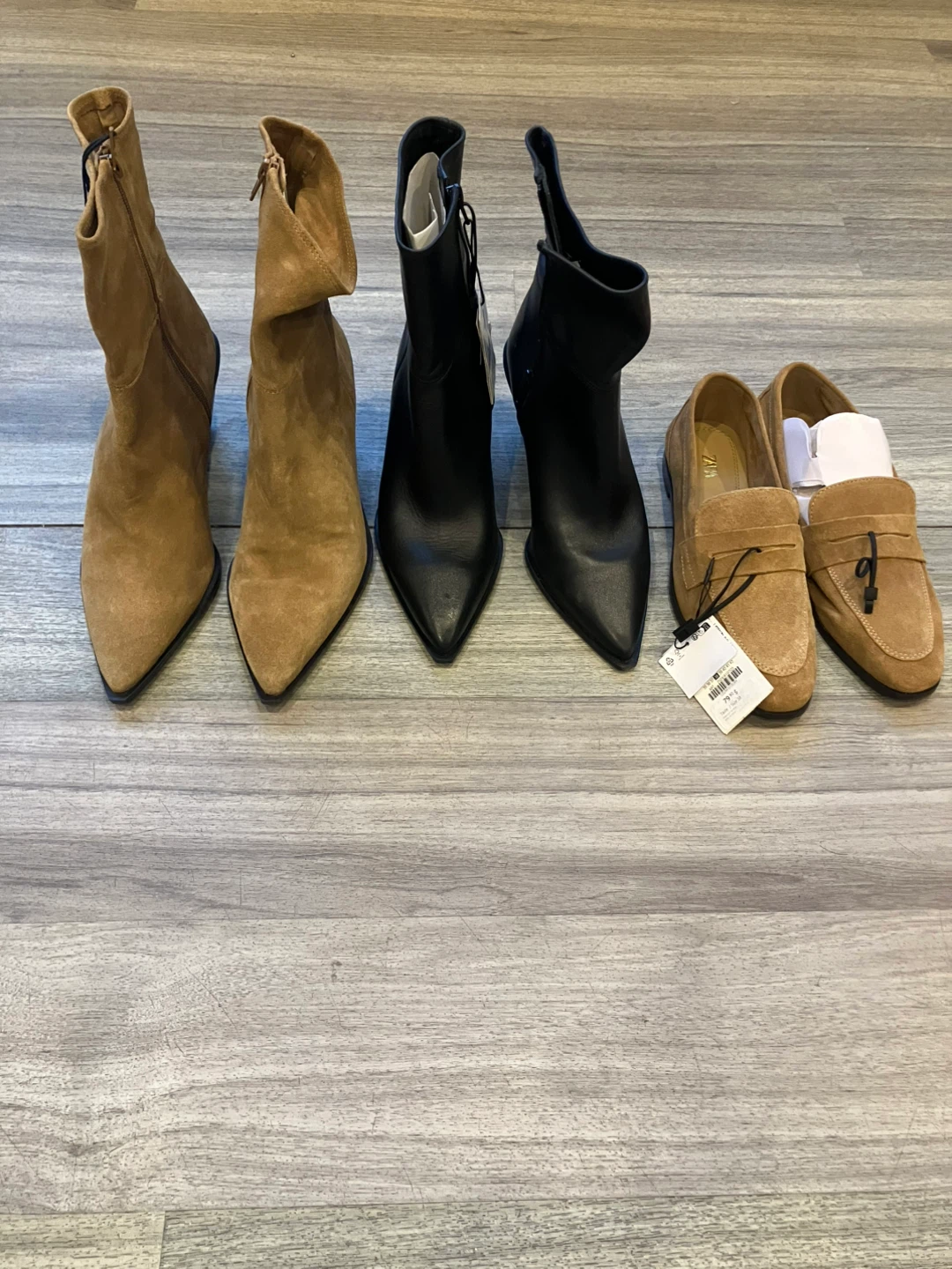 Ladies Zara Leather Ankle Boots and lofer