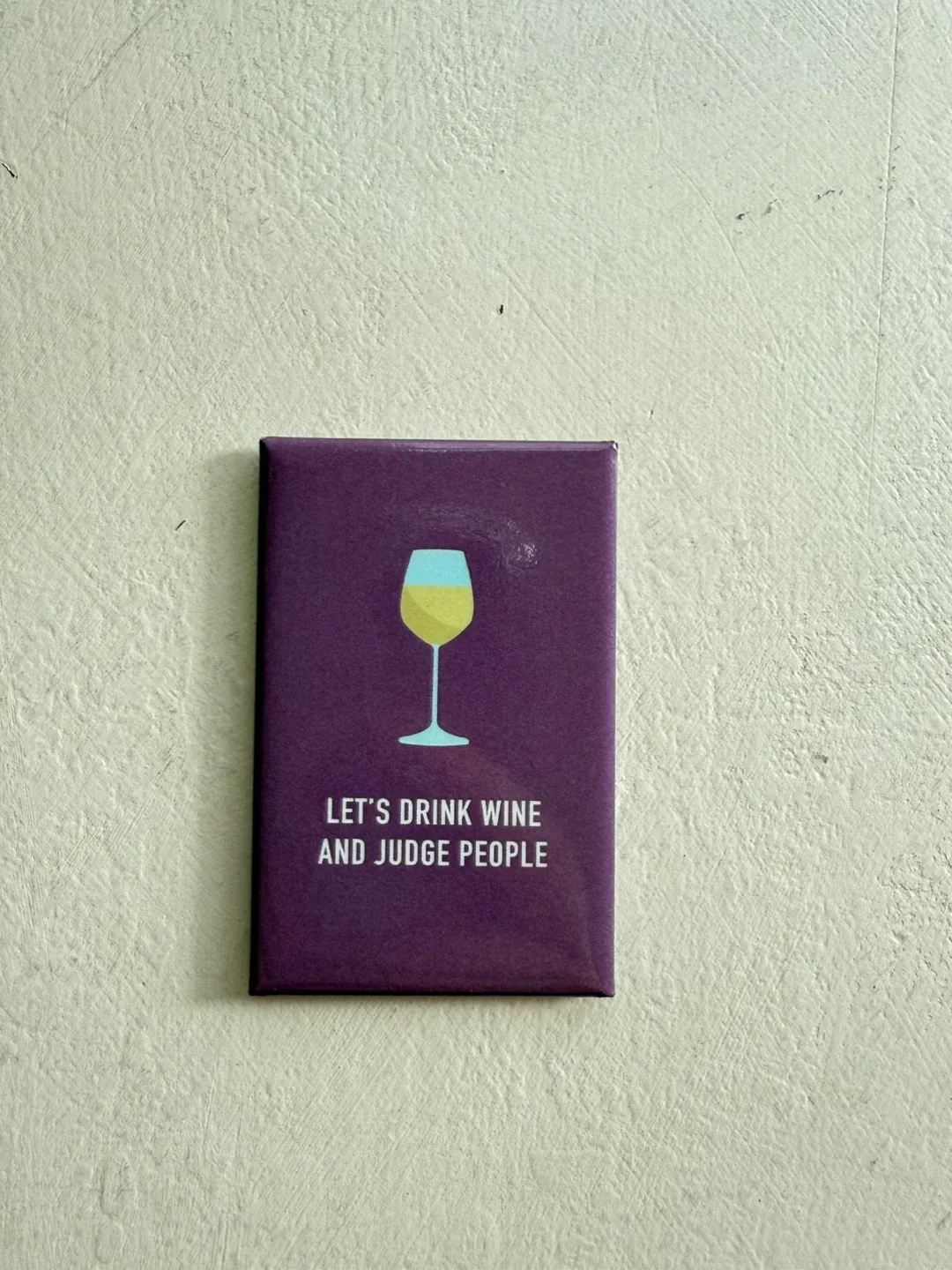 Funny Magnet - drink wine and judge