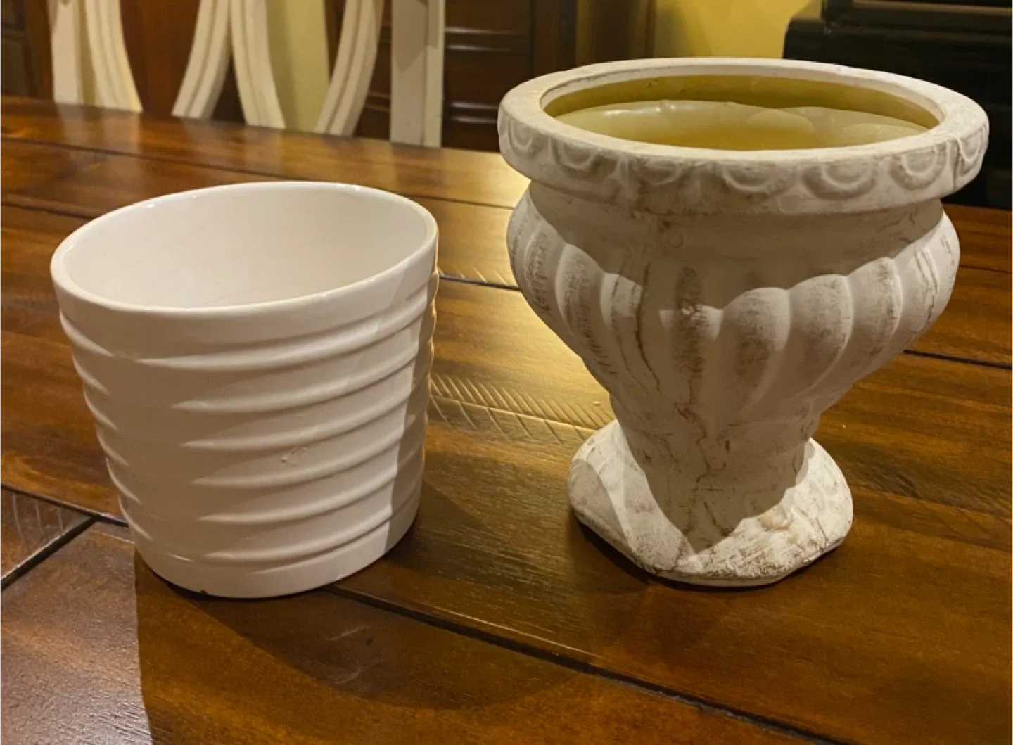 Two Decorative Ceramic Planters