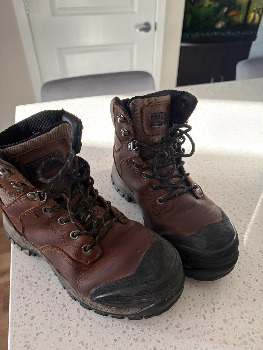 Dakota Brown Leather Work Boots