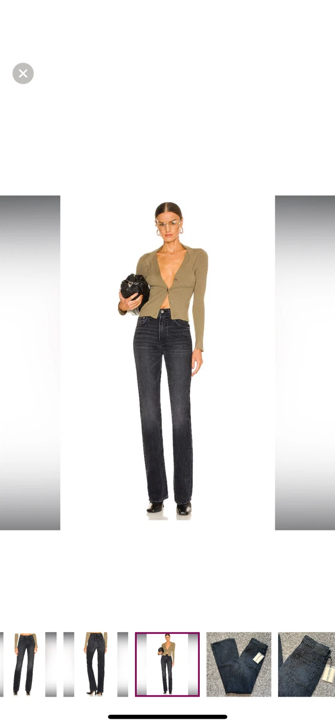 GRLFRND Black Wash Denim Jeans - photo 4