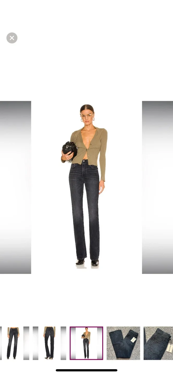 GRLFRND Black Wash Denim Jeans image indicator(4)