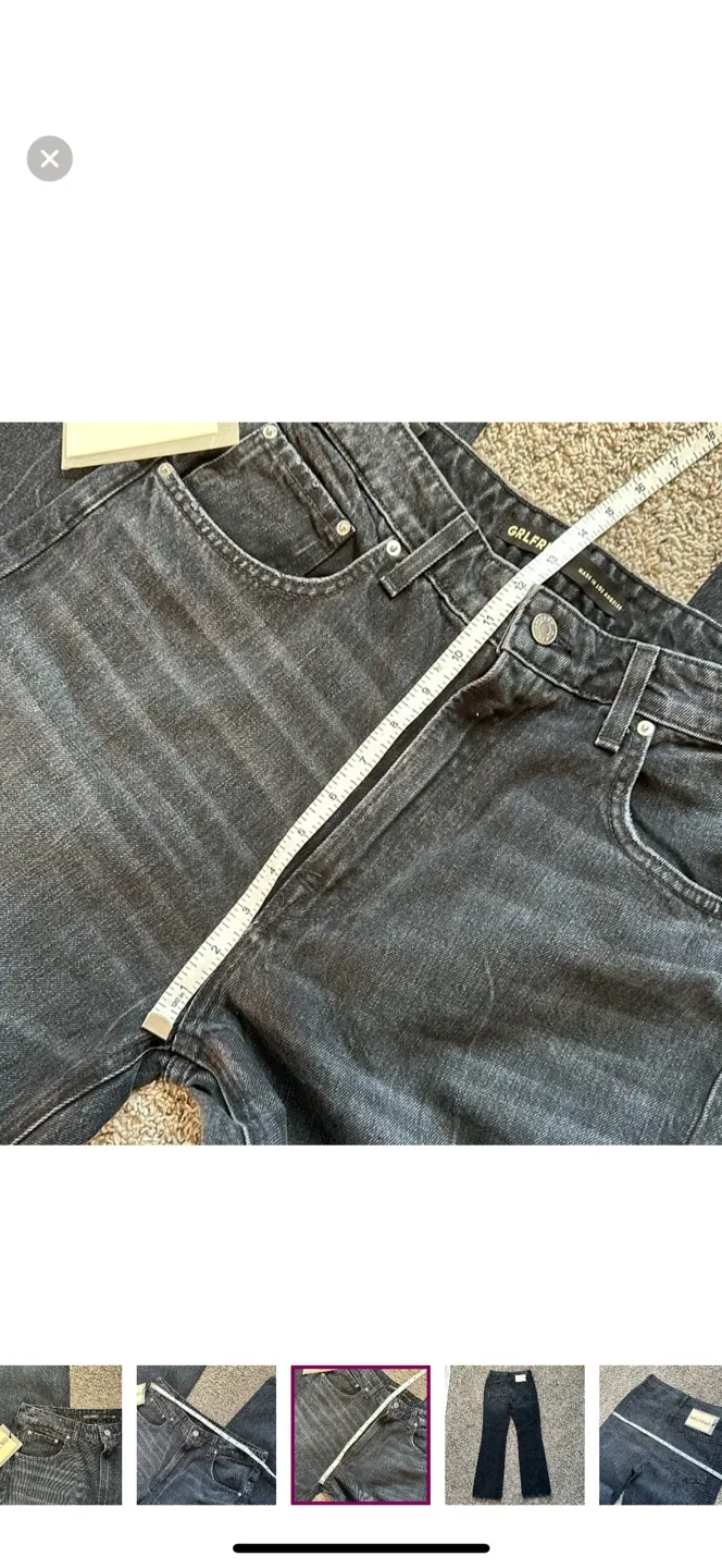 GRLFRND Black Wash Denim Jeans image indicator(7)