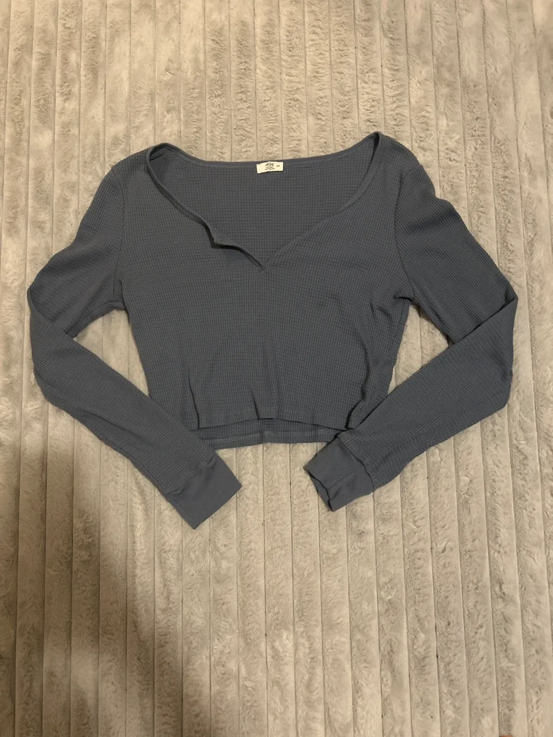 Ardene Long Sleeve Crop Top - Blue
