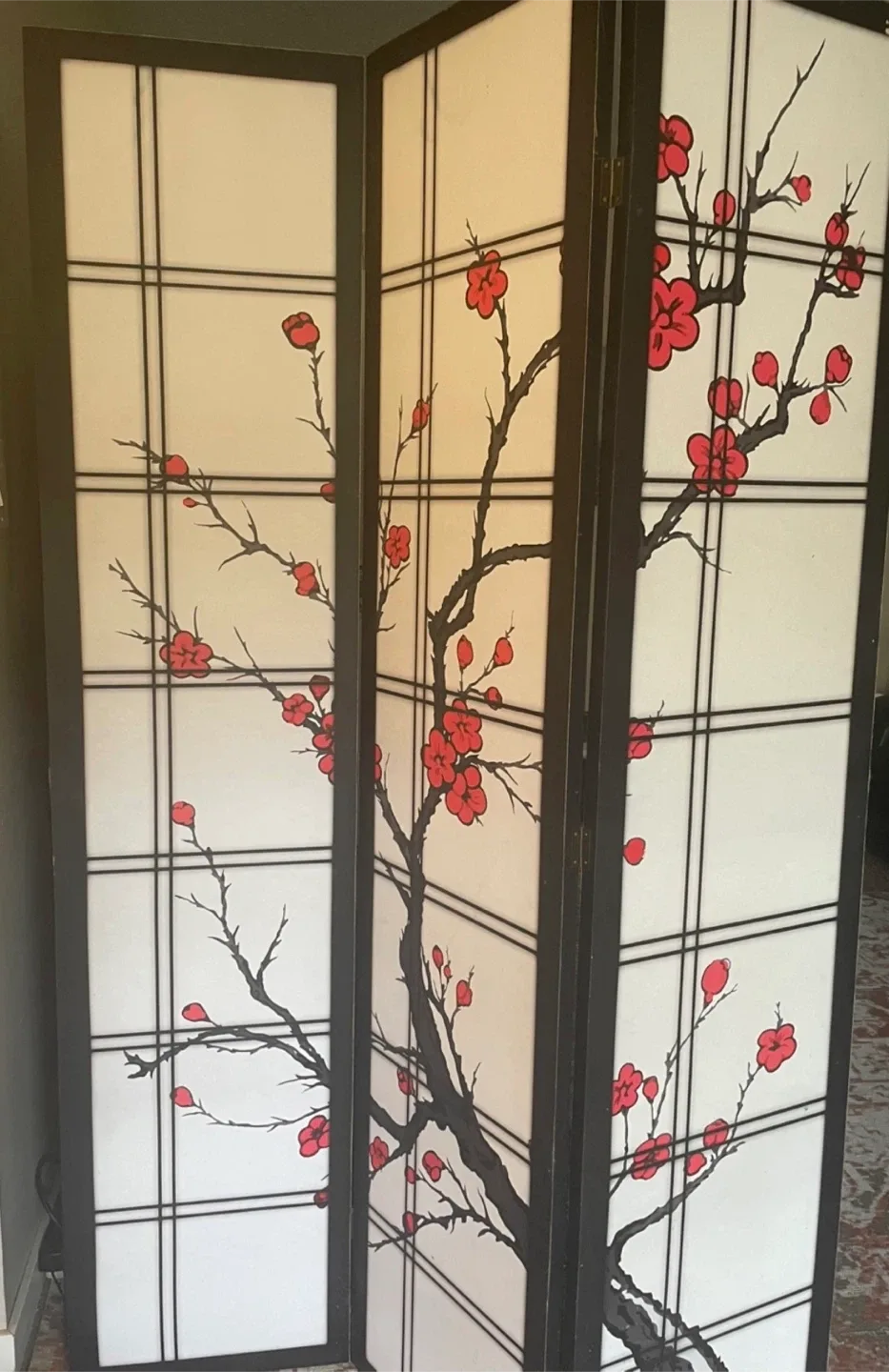 Cherry blossom tree room divider