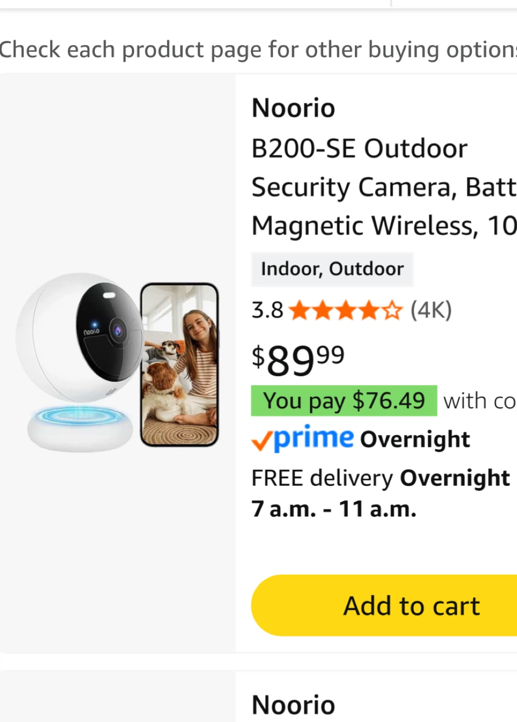 Noorio B200 Outdoor Security Camera