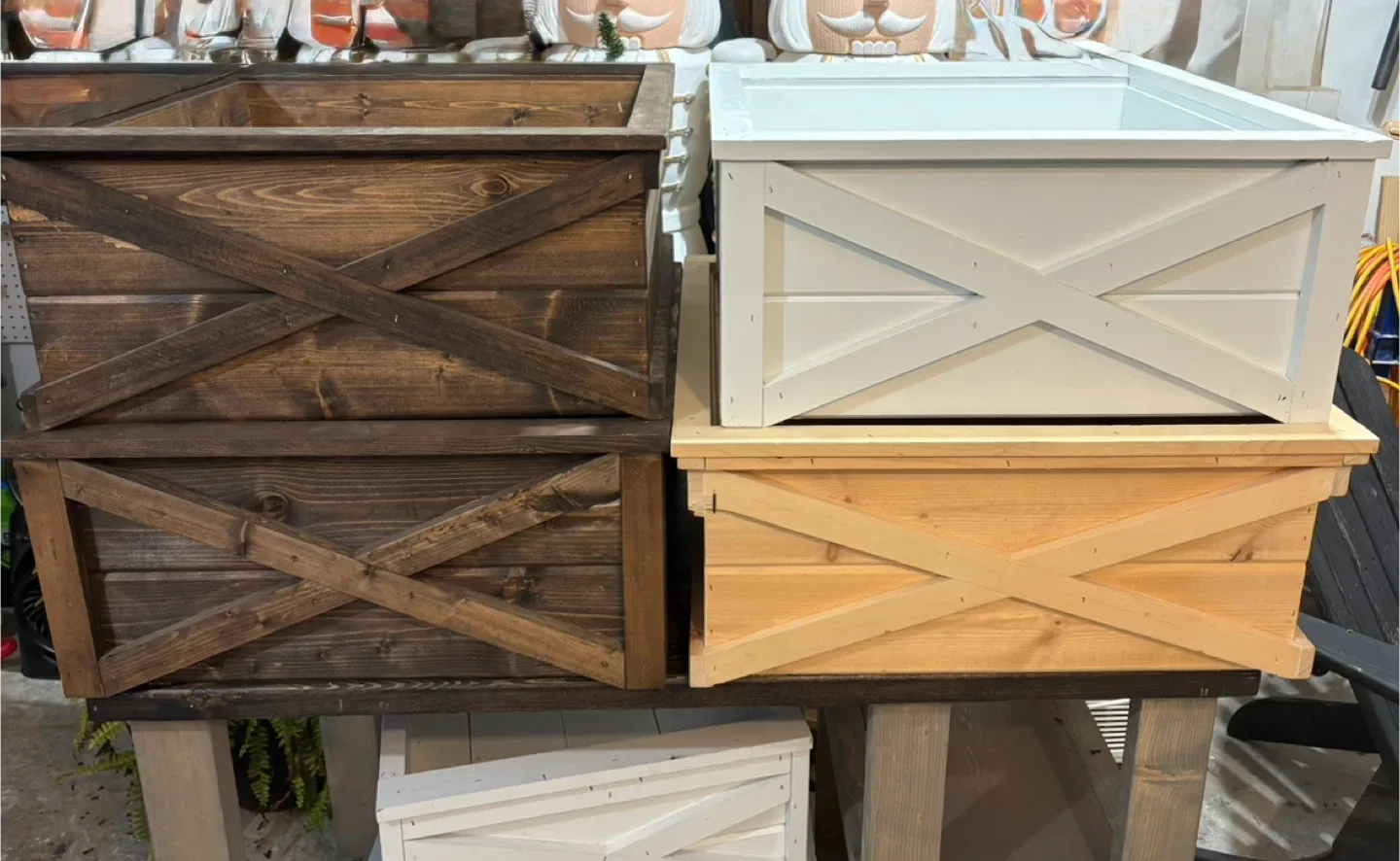 Wooden Christmas Tree Collar - White