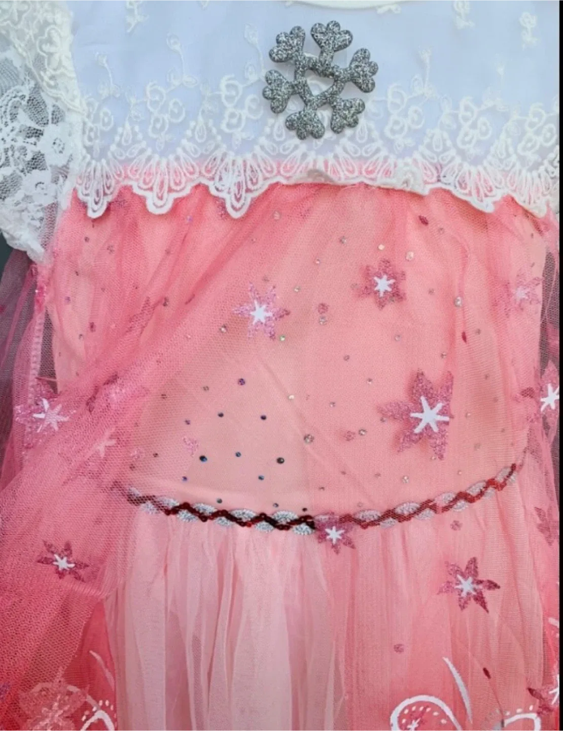 Pink Girls Dress with Snowflake Detail image indicator(2)