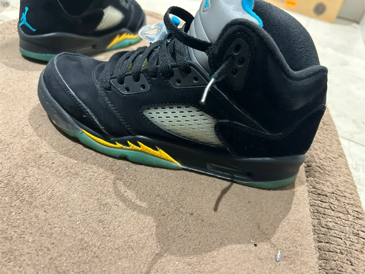 Air Jordan 5 Retro Black/Aqua US 6.5