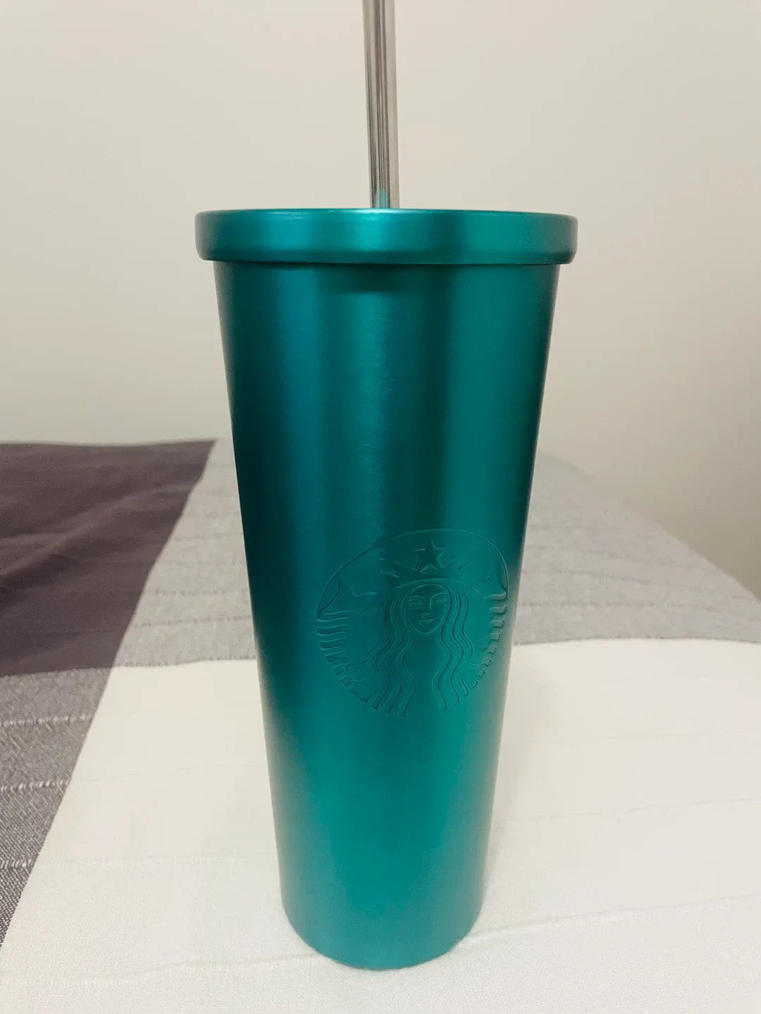 Starbucks Teal Tumbler with Straw