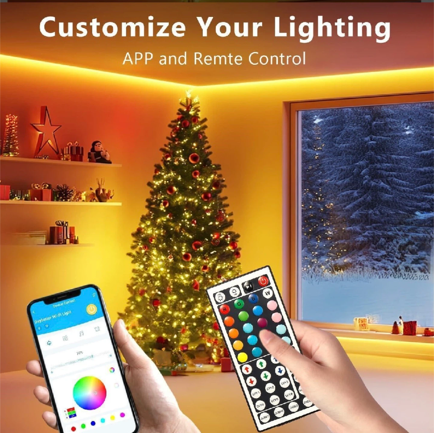 LED RGB Strip Light with Remote - photo 2