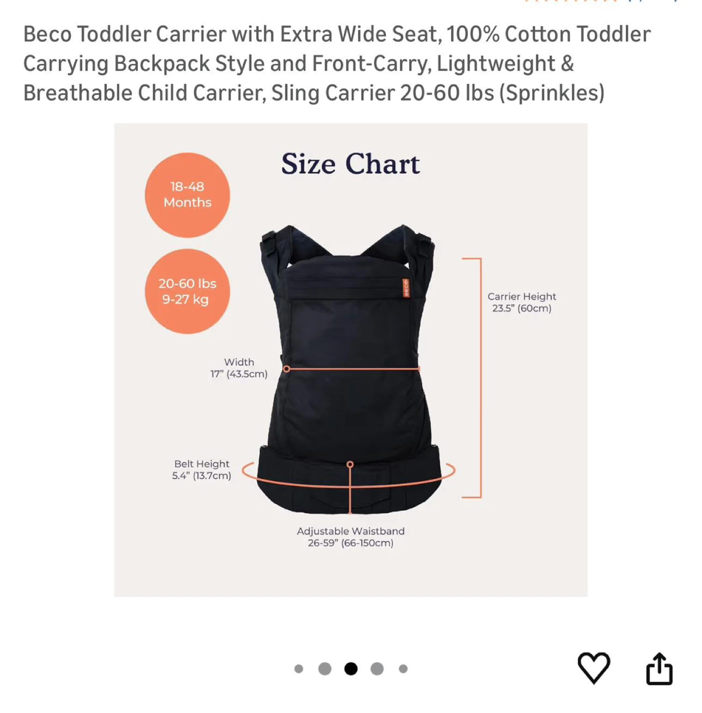 Beco Toddler Carrier - Lightweight & Breathable