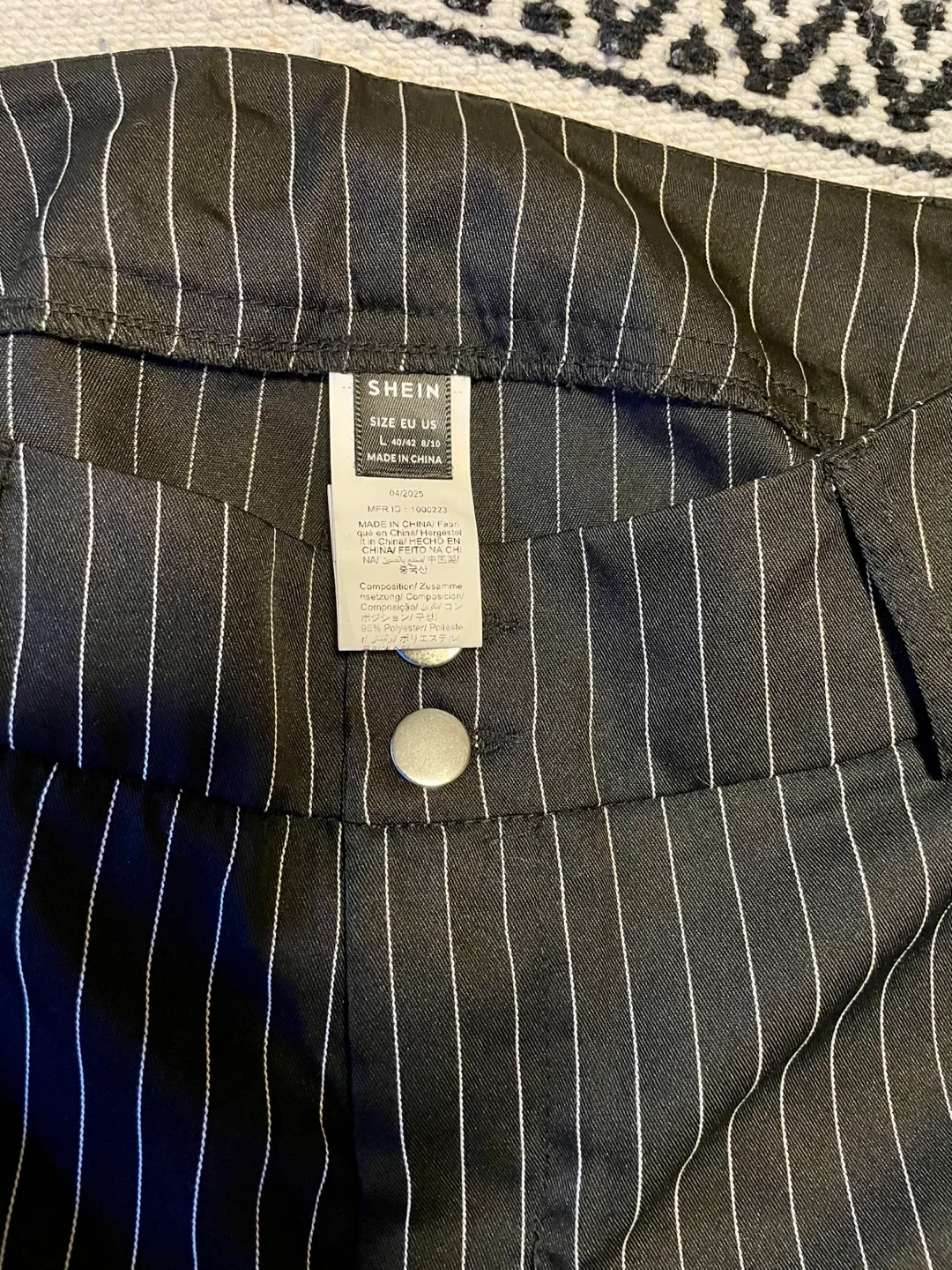 Shein Pinstripe Mini Skort - Size L image indicator(3)