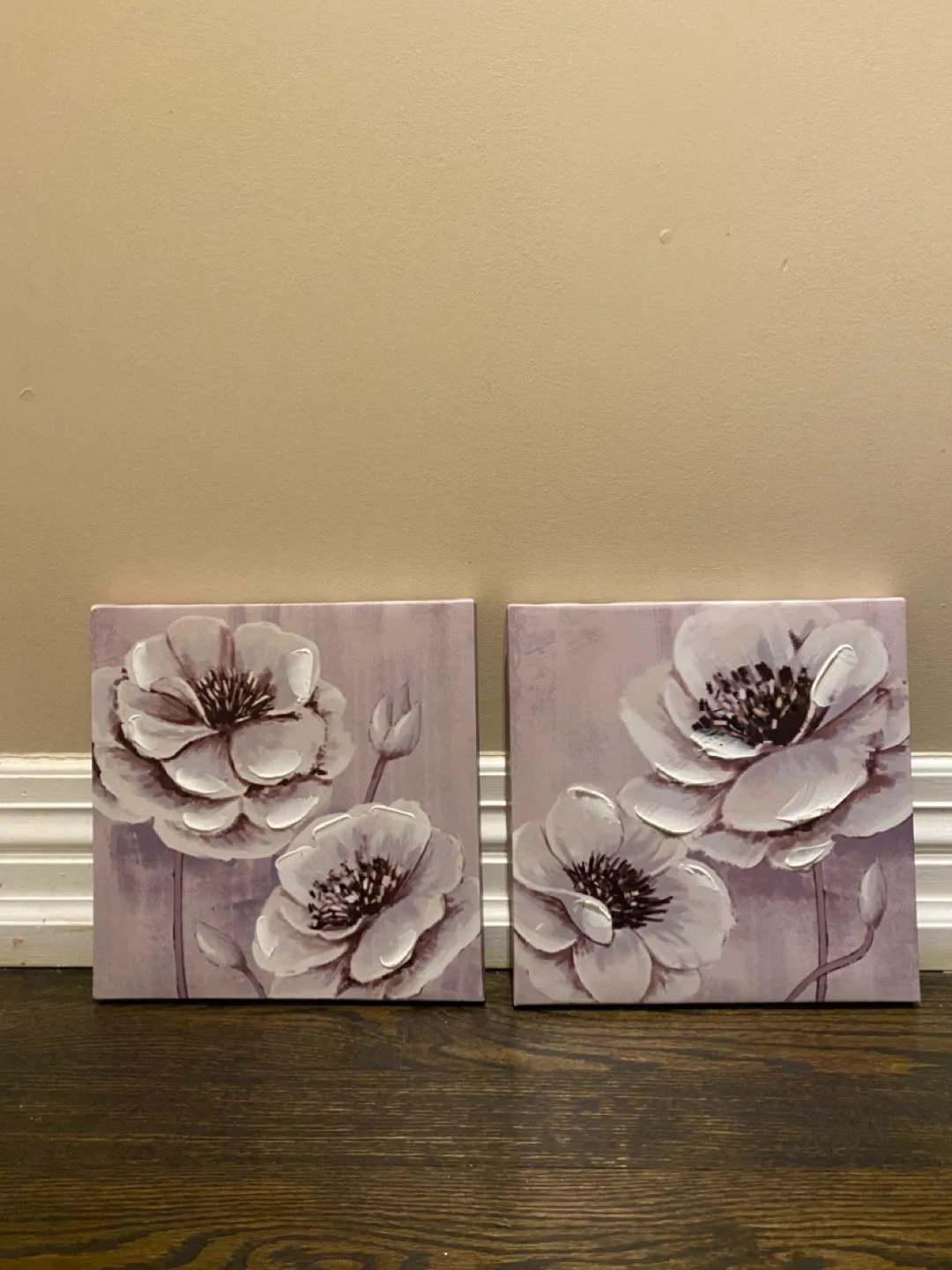 Ashuley Flower Canvas Wall Art - Set of 2