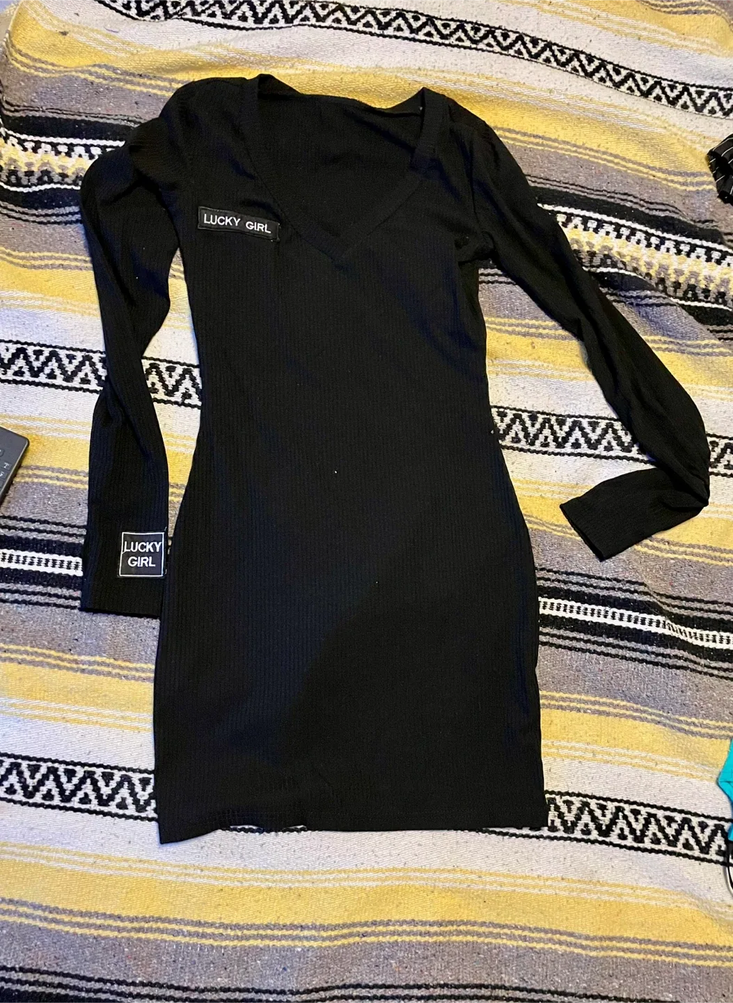 Lucky Girl Black Mini Dress image indicator(2)