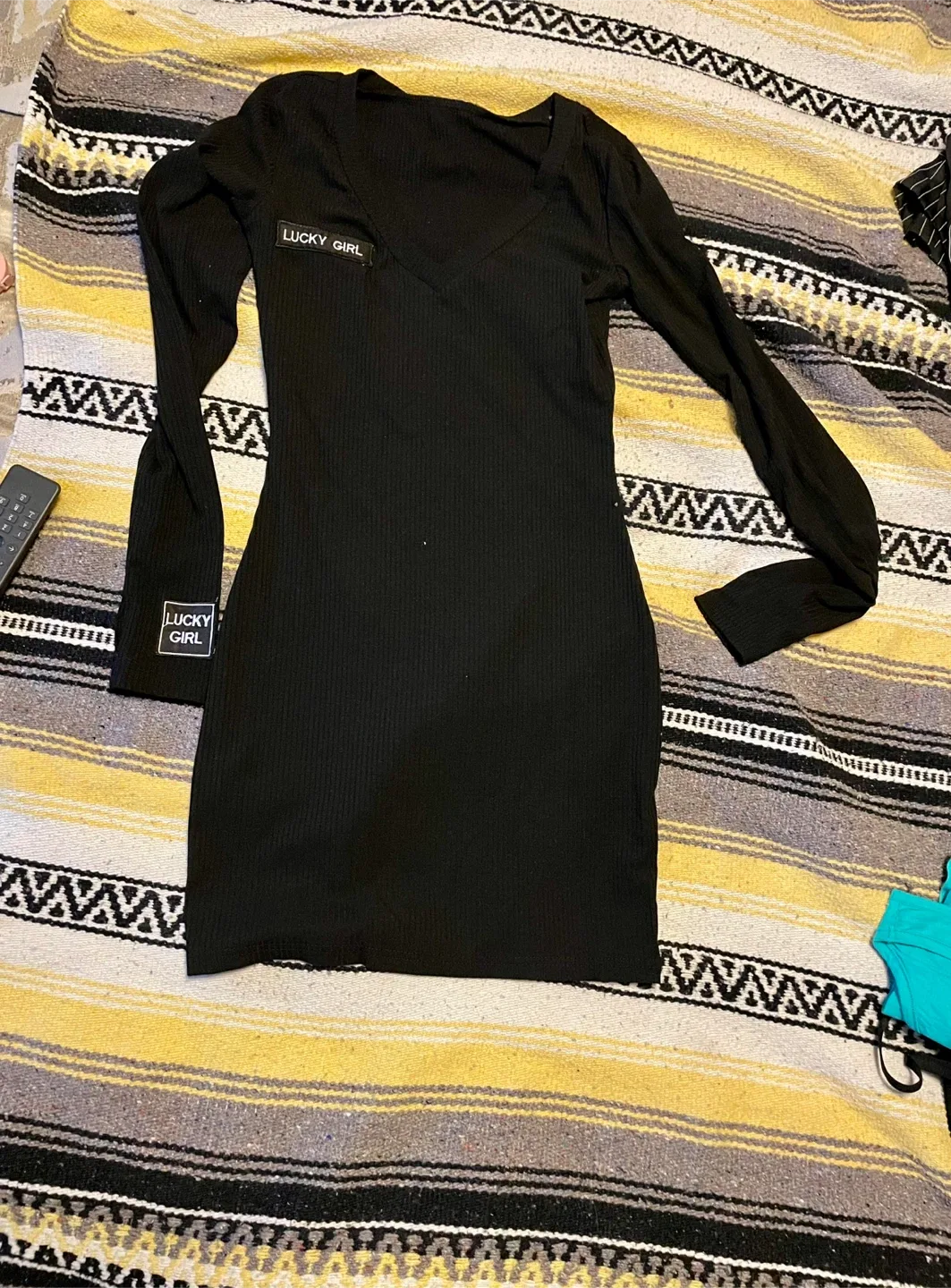 Lucky Girl Black Mini Dress image indicator(3)