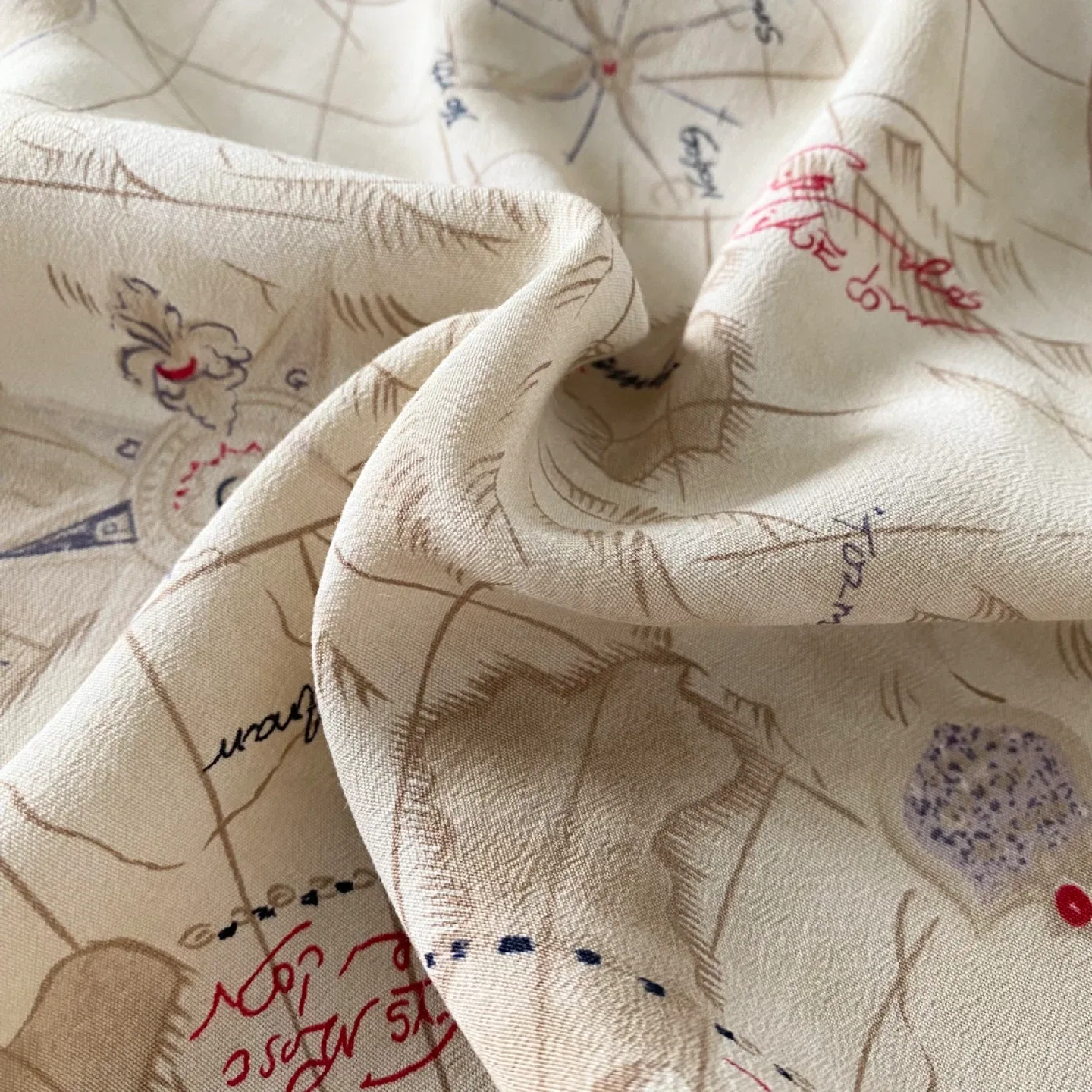 Vintage Map Atlas Faux Wrap Skirt image indicator(6)