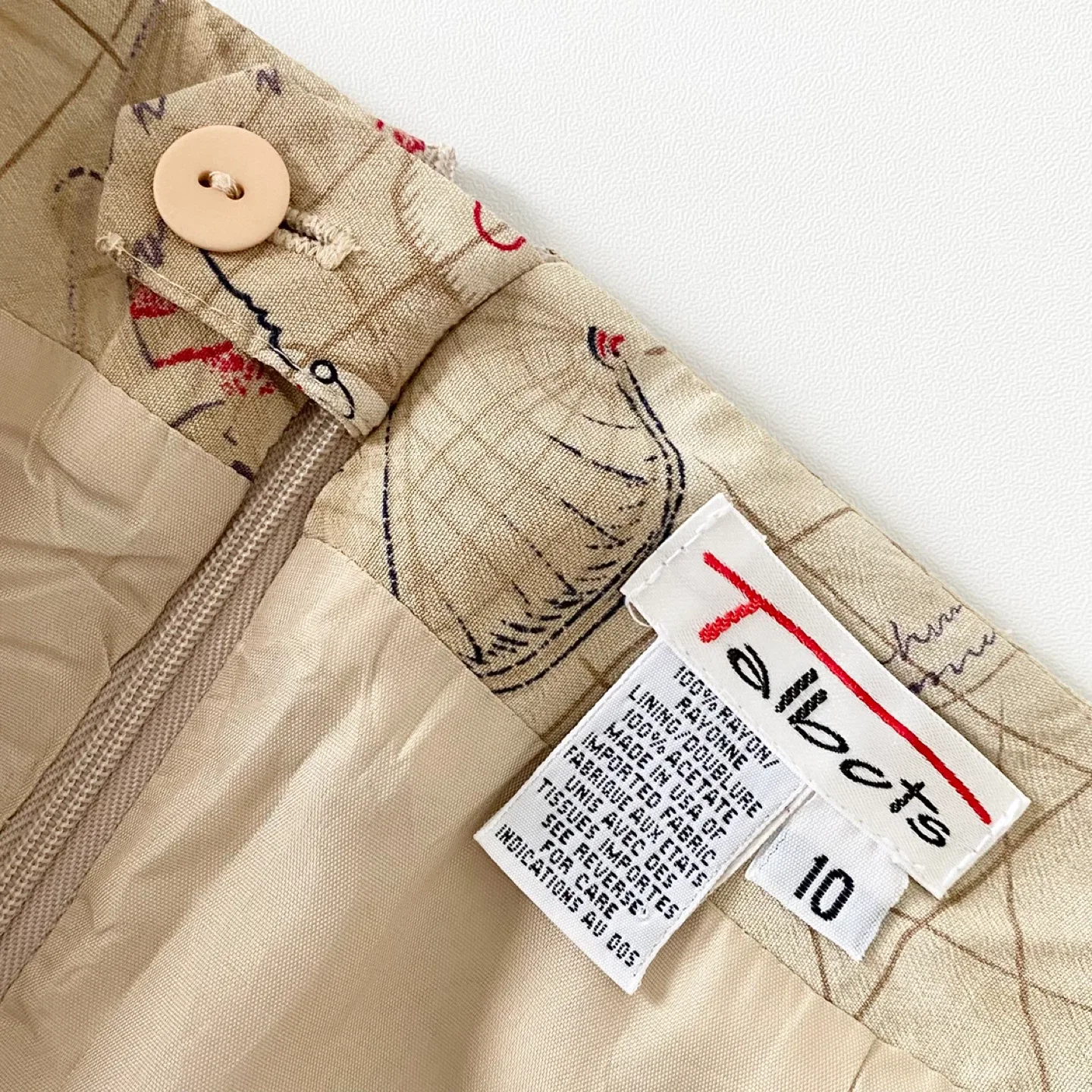 Vintage Map Atlas Faux Wrap Skirt image indicator(8)