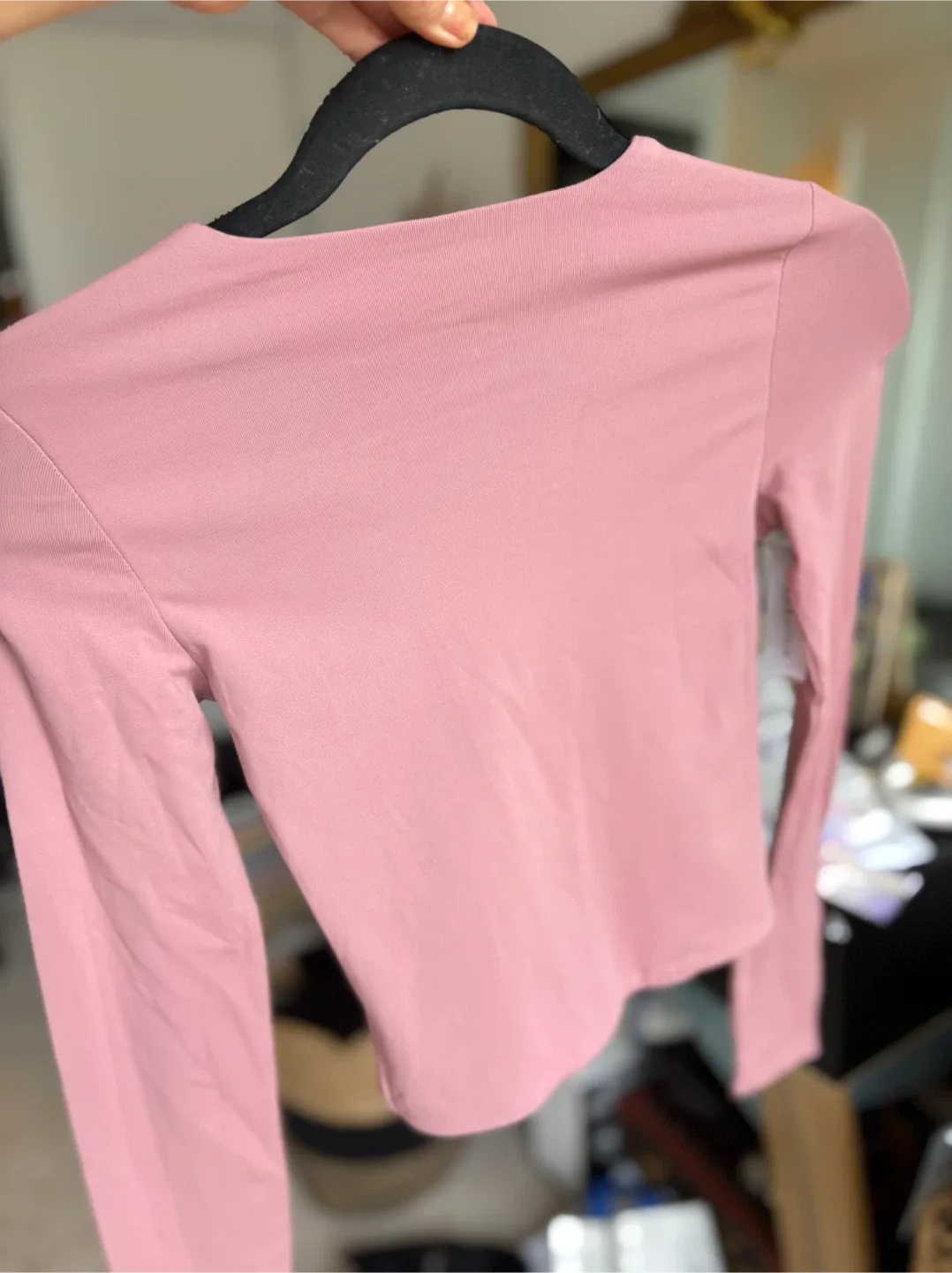 Babaton Contour Crew Top - Ashy Pink, Size XS image indicator(5)