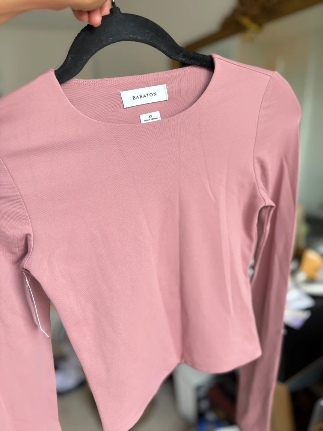 Babaton Contour Crew Top - Ashy Pink, Size XS - photo 4