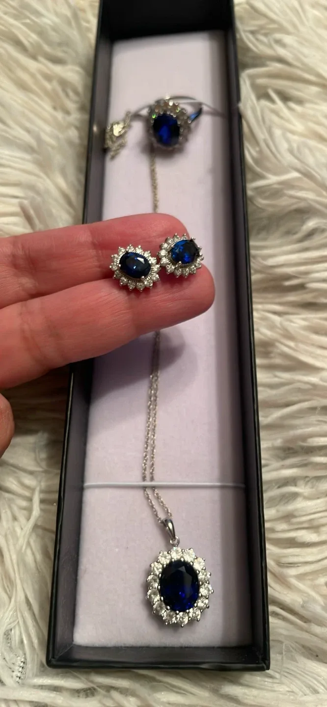 NEW Sterling Silver Necklace, Ring, Earrings