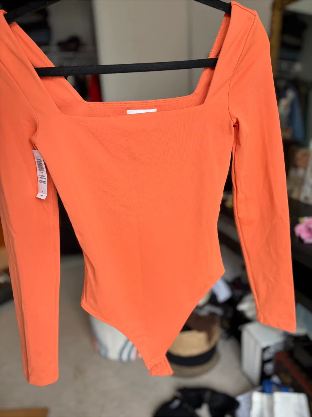 Babaton Contour Longsleeve Bodysuit - Citrine Orange, Size S image indicator(2)