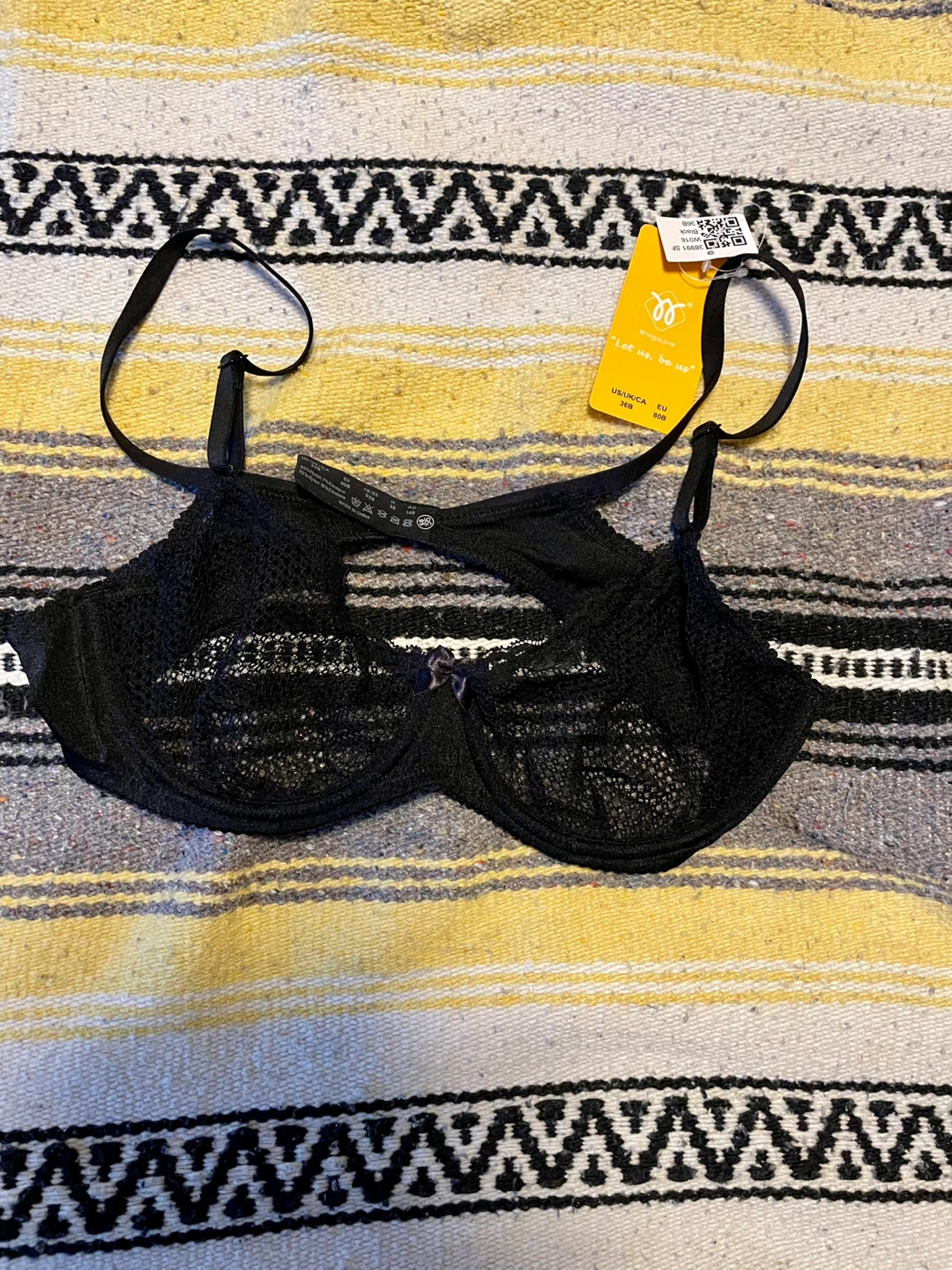 UBONIVA Black Bra, Size 34B   NEW! - photo 3