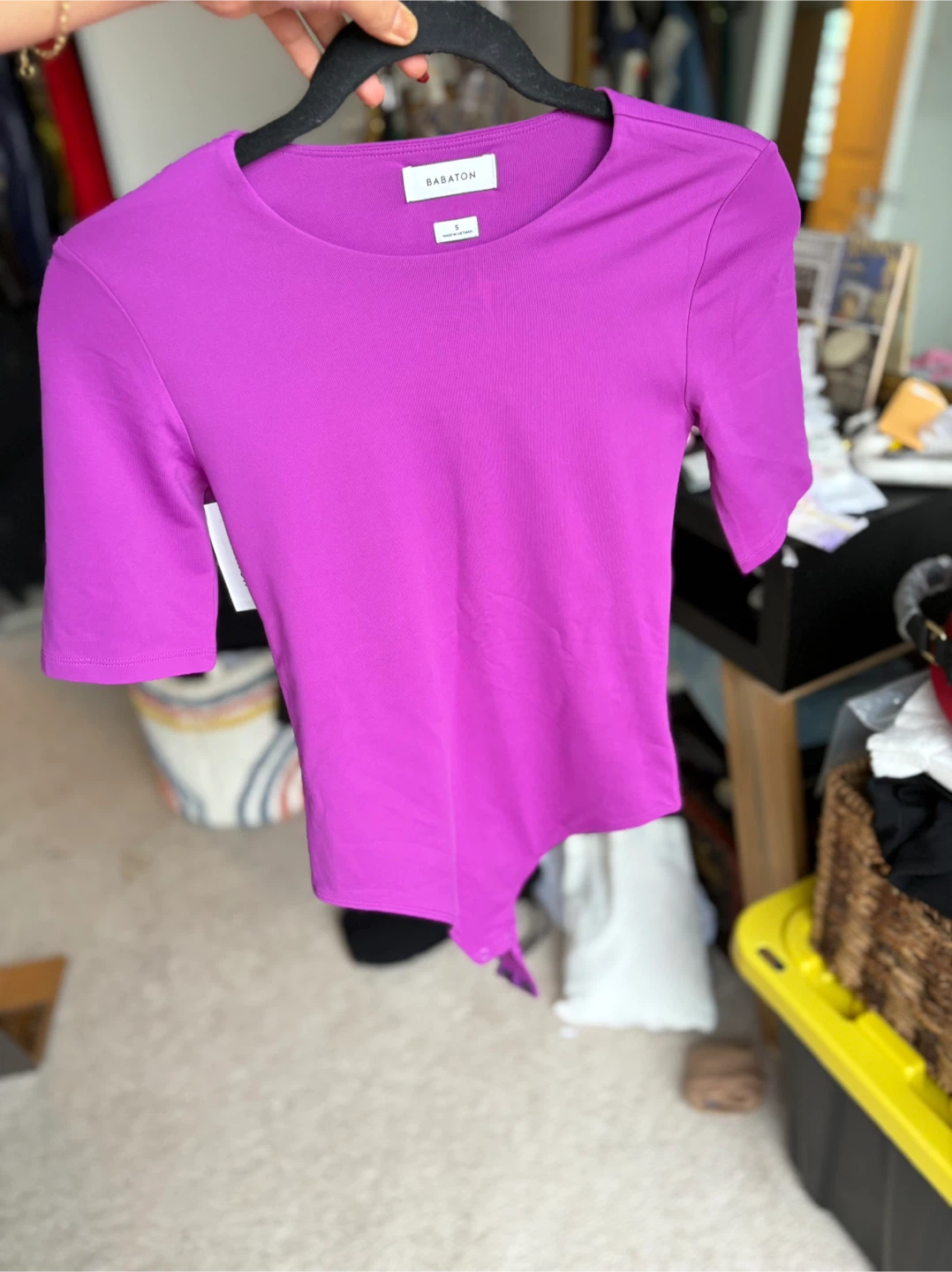 Babaton Contour Crew Top - Ube Purple, Size S - photo 4