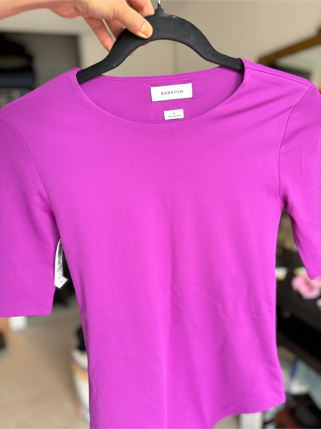 Babaton Contour Crew Top - Ube Purple, Size S