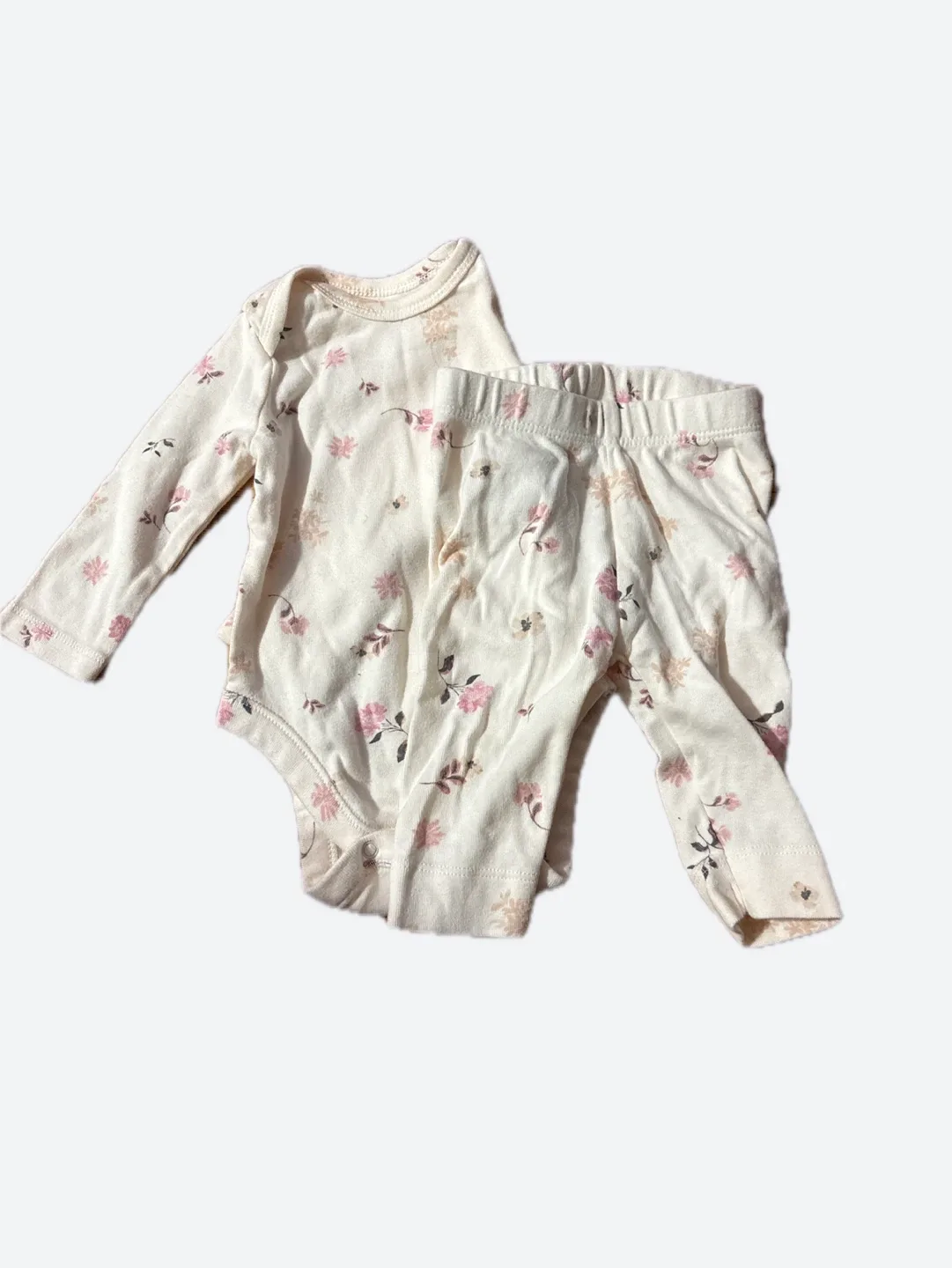 Floral Baby Outfit Set (0-3 months)