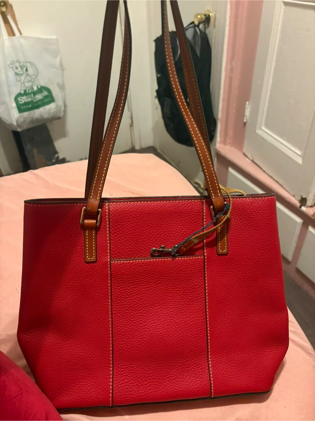 Dooney & Bourke Red Leather Tote Bag - photo 2