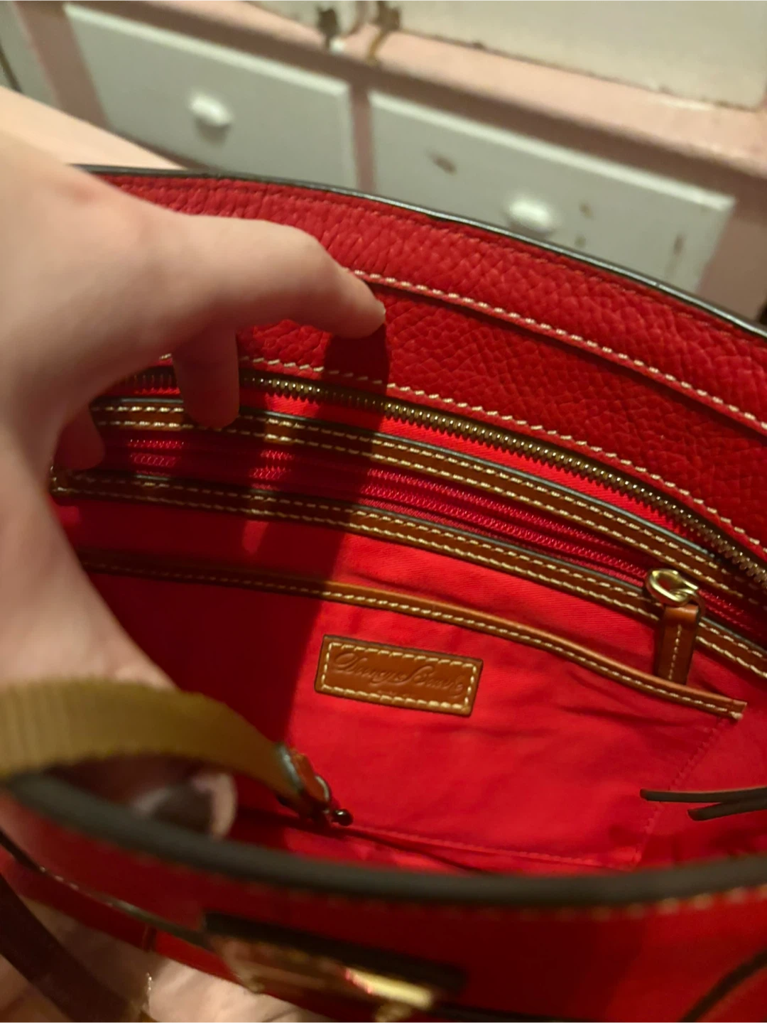 Dooney & Bourke Red Leather Tote Bag - photo 4