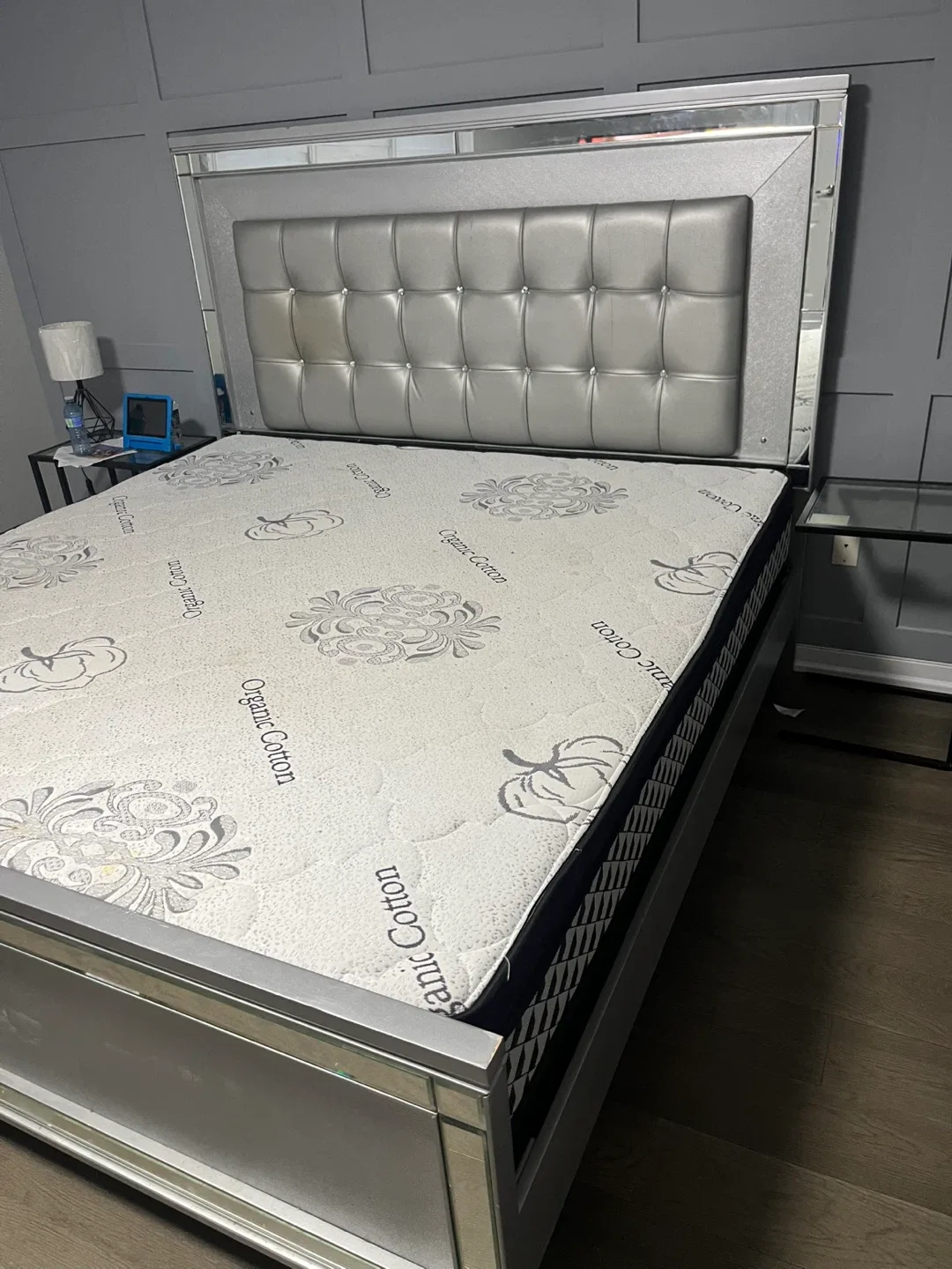 Queen Size Bed Frame with Mattress