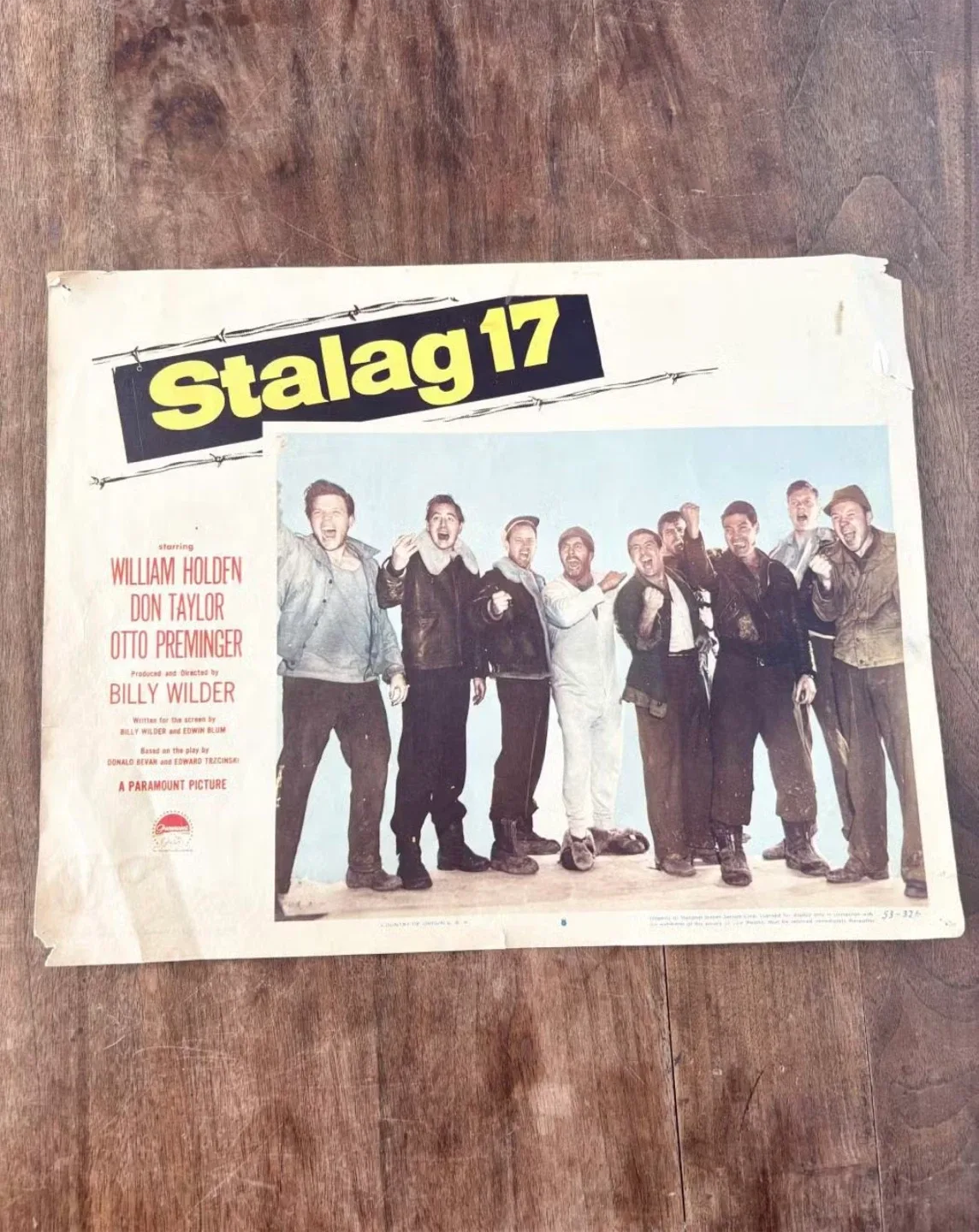 Vintage stalag 17 movie lobby card