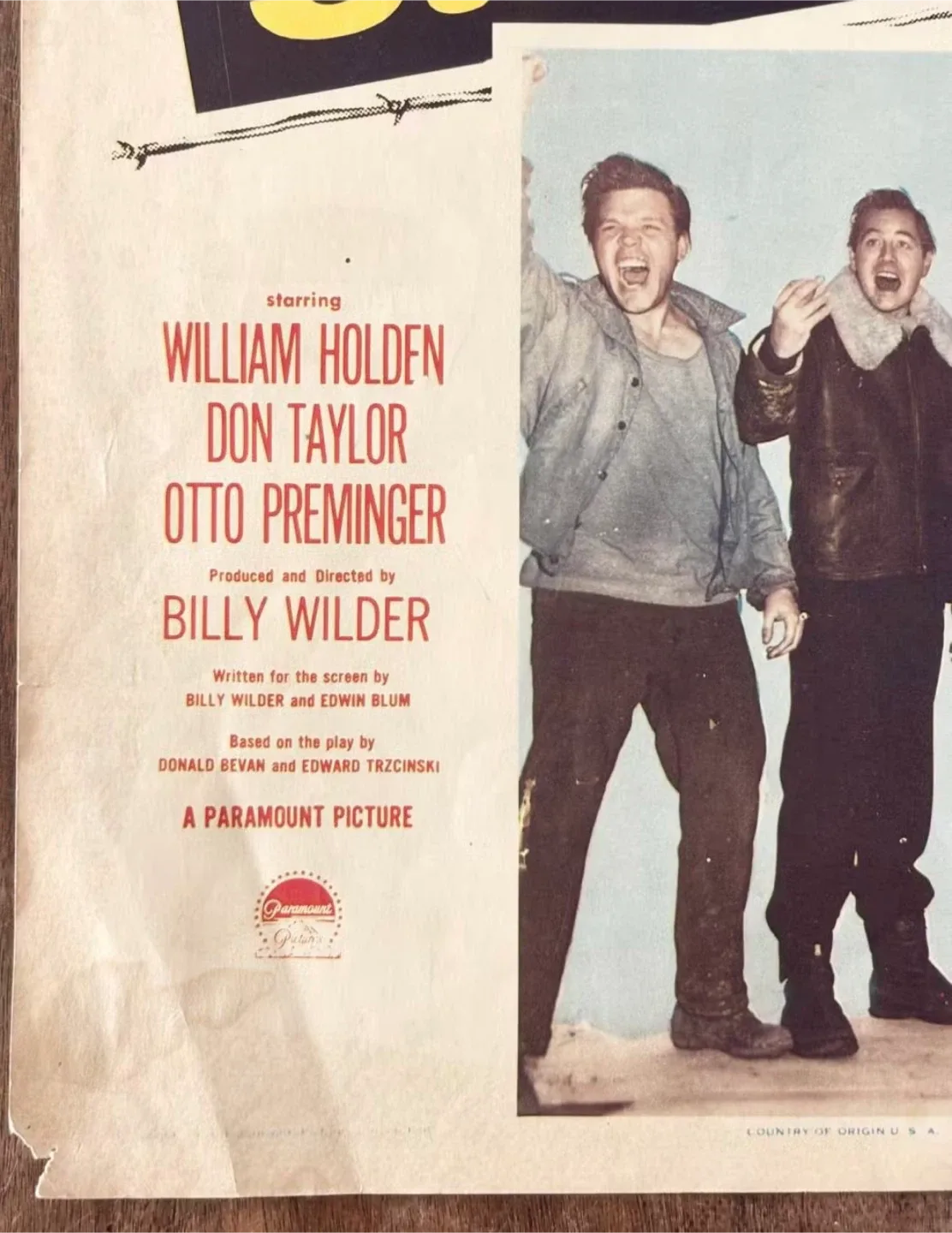 Vintage stalag 17 movie lobby card image indicator(2)