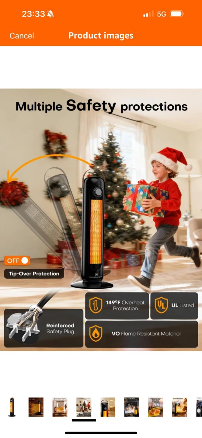 HETRAROOT Tower Space Heater - photo 4