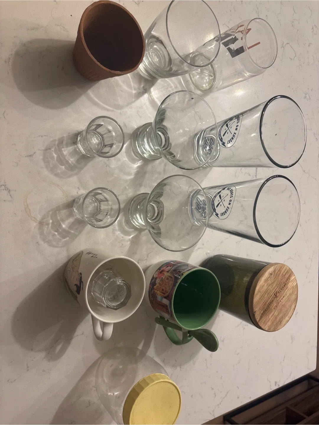Mixed Glassware Lot - Mugs, Shot Glasses, & More!