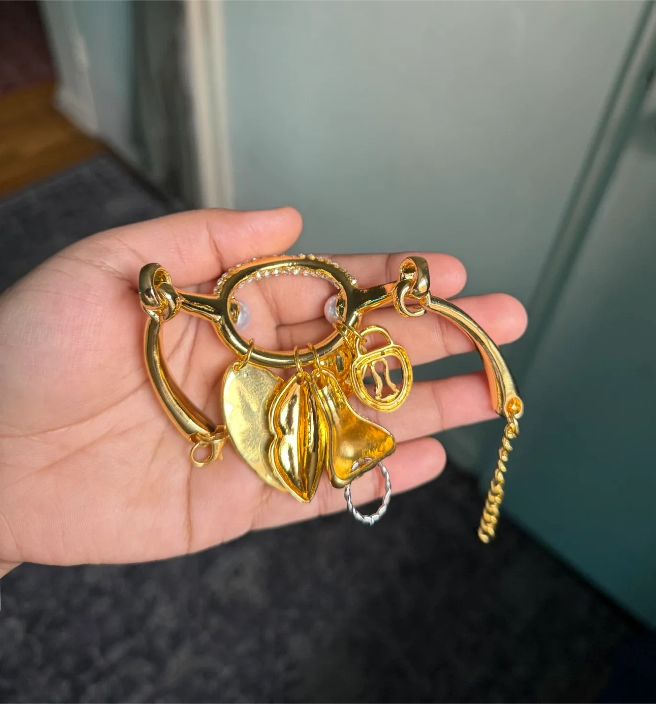 Schiaparelli Inspired facial feature Charm Bracelet image indicator(4)