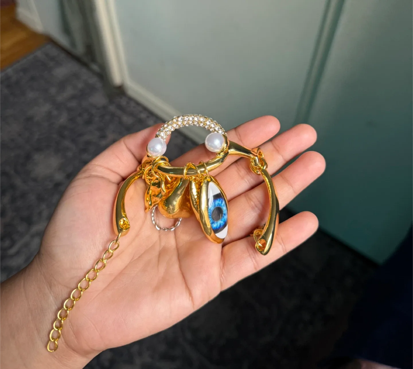 Schiaparelli Inspired facial feature Charm Bracelet image indicator(5)